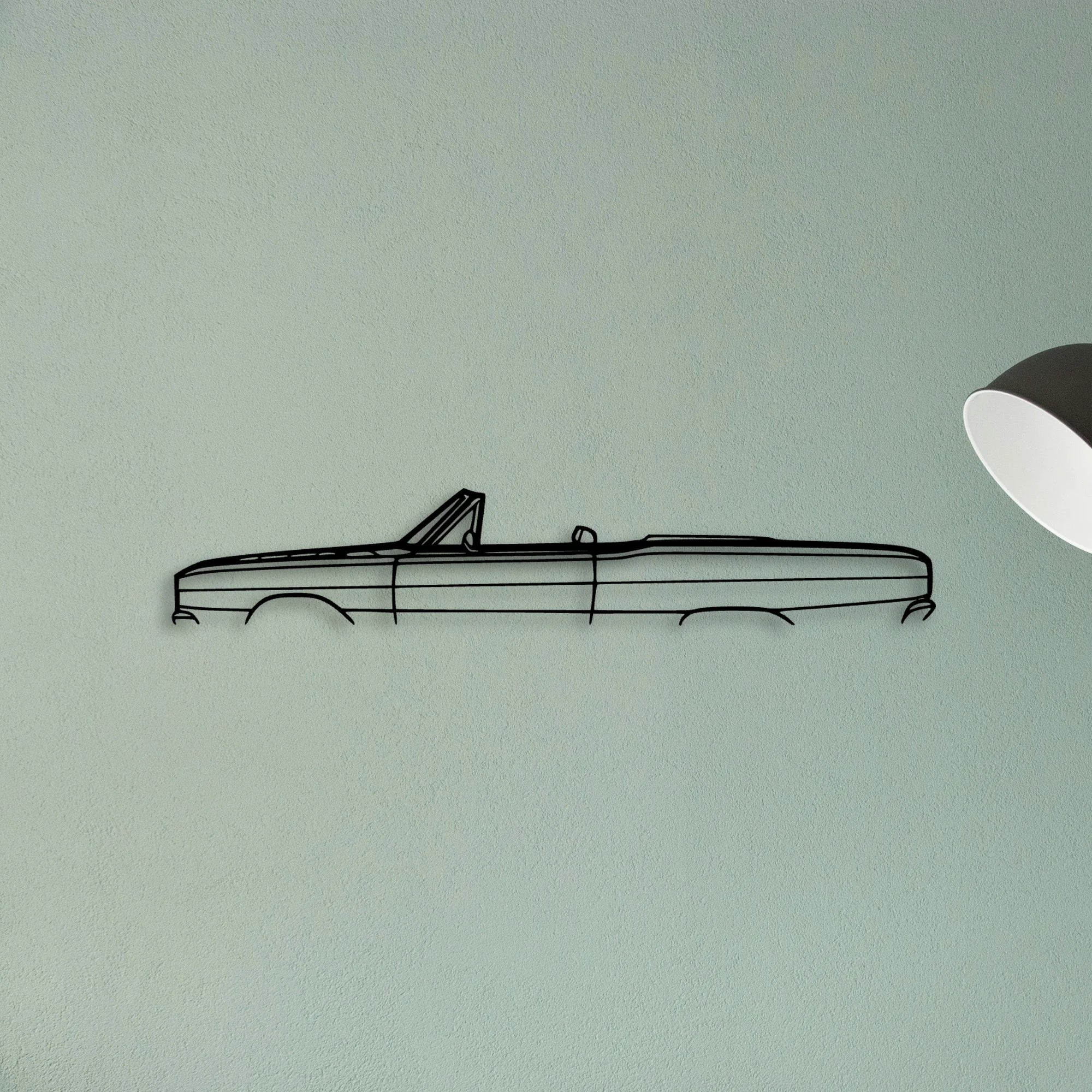 Dart Convertible 1969 Classic Silhouette Metal Wall Art - Tinvibe