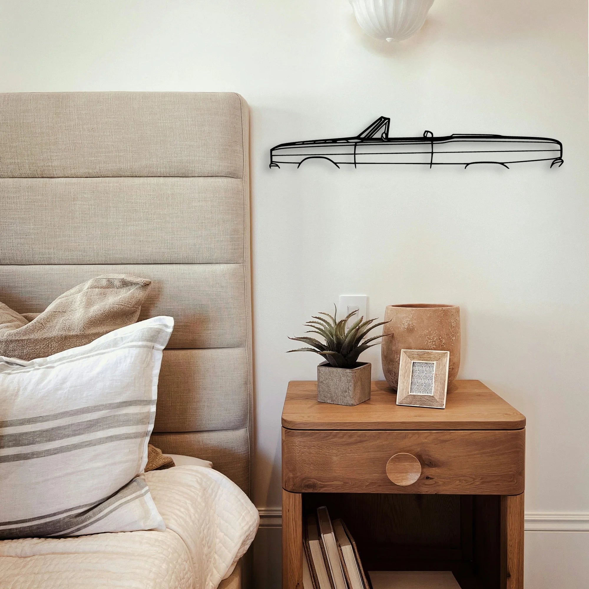 Dart Convertible 1969 Classic Silhouette Metal Wall Art - Tinvibe