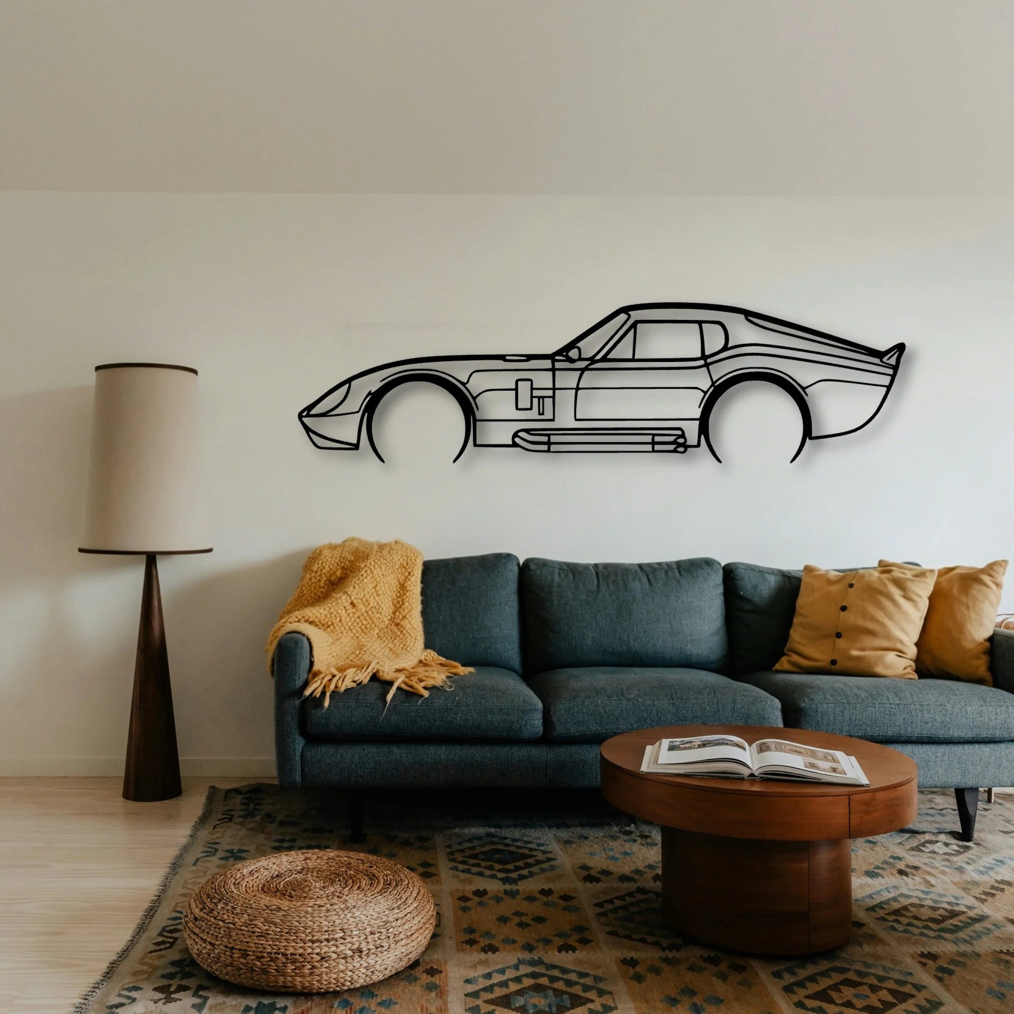 Daytona 1965 Classic Silhouette Metal Wall Art - Tinvibe