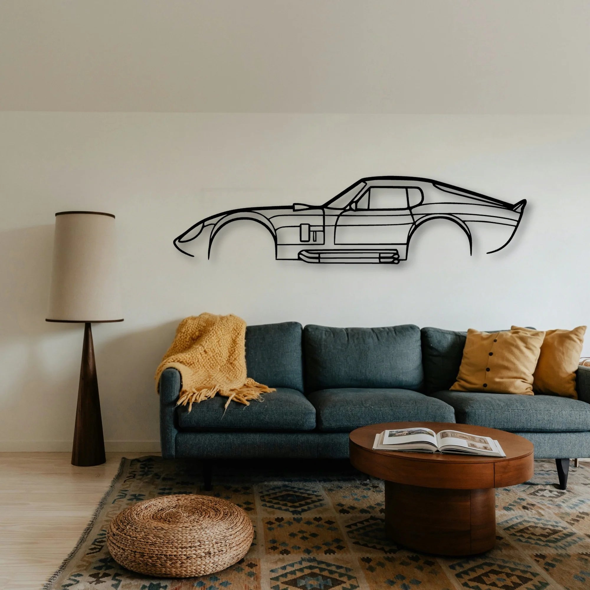 Daytona 1965 2 Classic Silhouette Metal Wall Art - Tinvibe