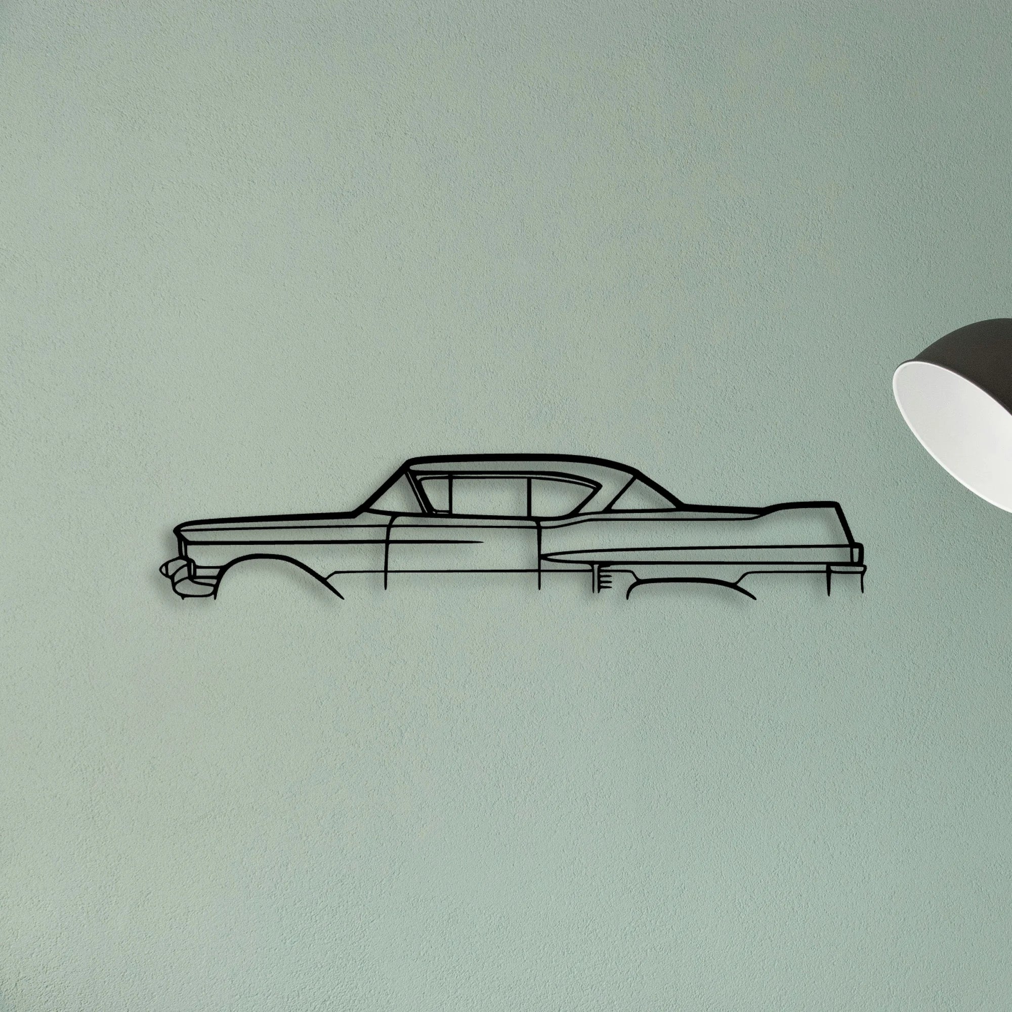 DE Coupe 1957 Classic Silhouette Metal Wall Art - Tinvibe