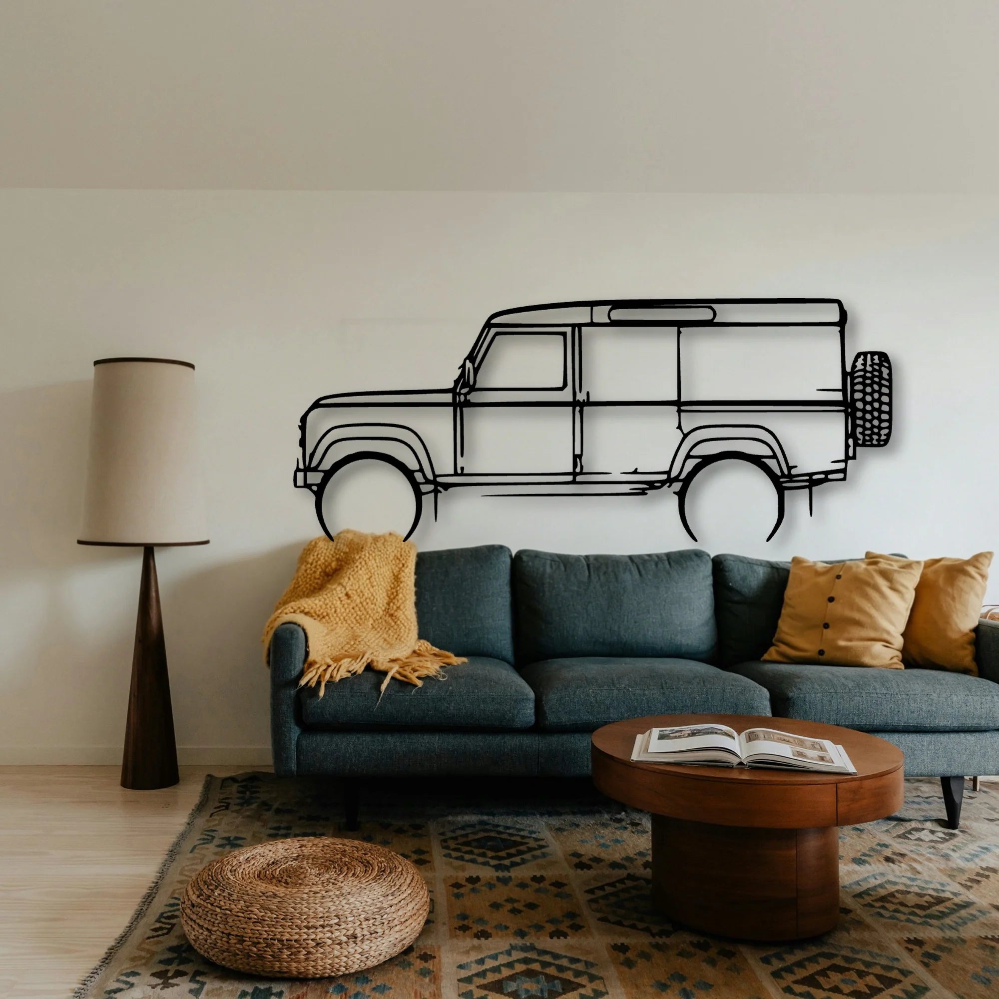 Defender 110 1992 Classic Silhouette Metal Wall Art - Tinvibe