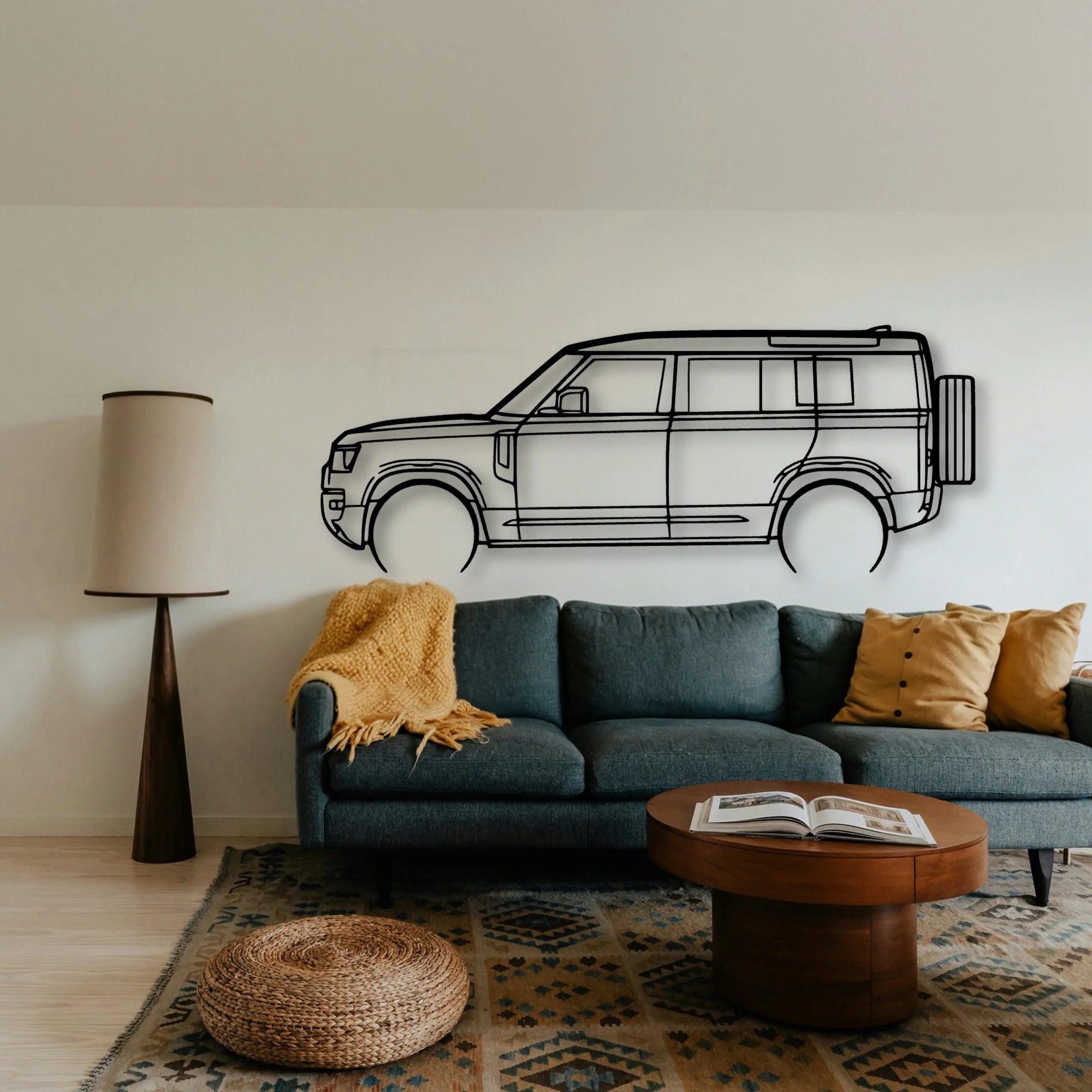 Defender 110 2022 Classic Silhouette Metal Wall Art - Tinvibe