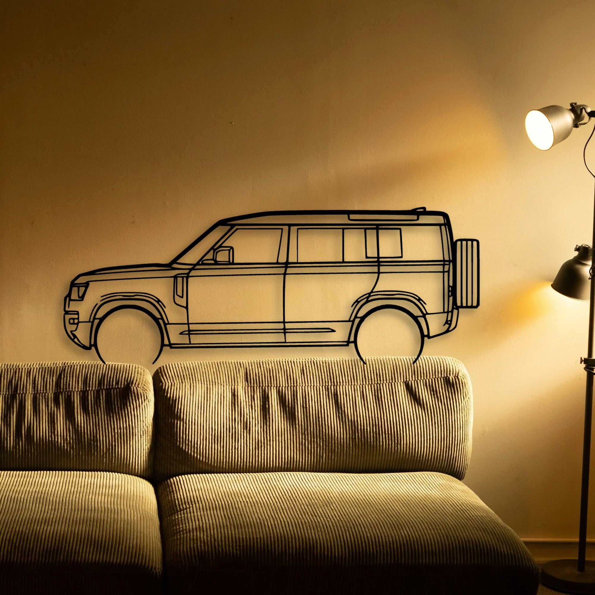 Defender 110 2022 Classic Silhouette Metal Wall Art - Tinvibe