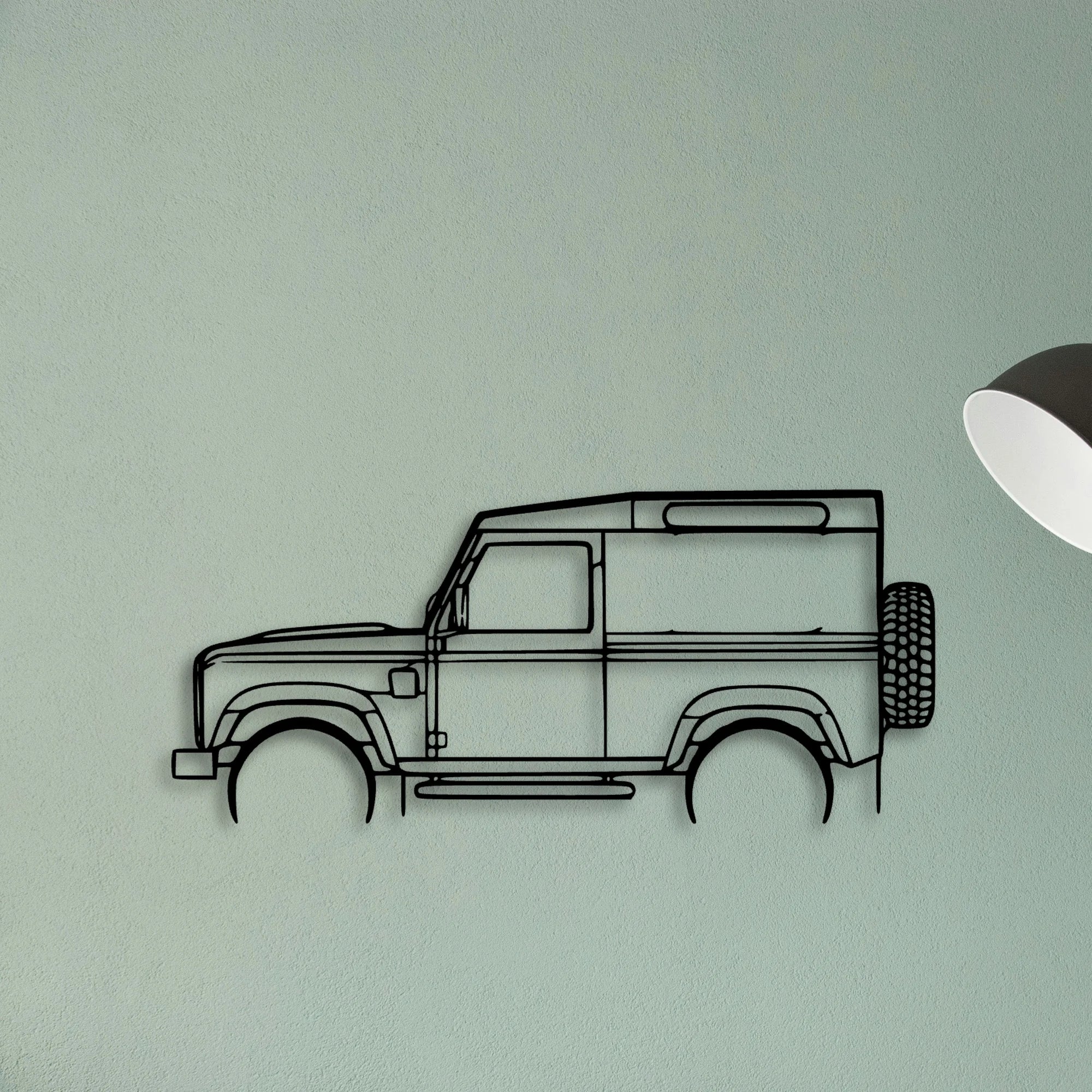 Defender 90 Classic Silhouette Metal Wall Art - Tinvibe