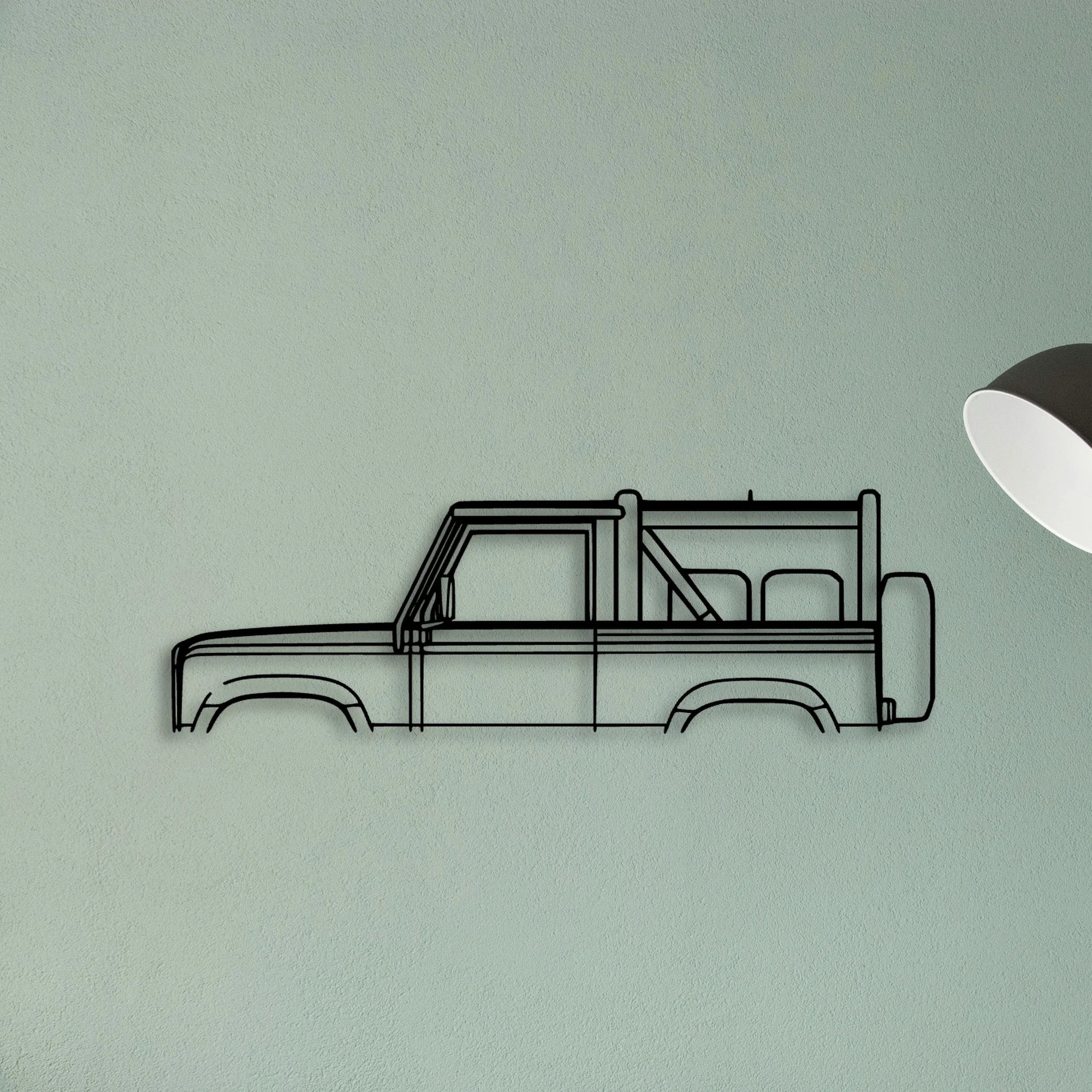 Defender 90 1994 Classic Silhouette Metal Wall Art - Tinvibe