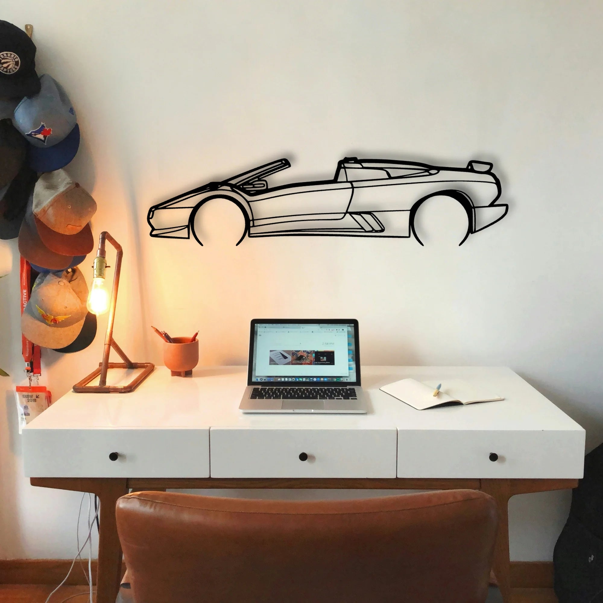 Diablo Roadster 1997 Classic Silhouette Metal Wall Art - Tinvibe