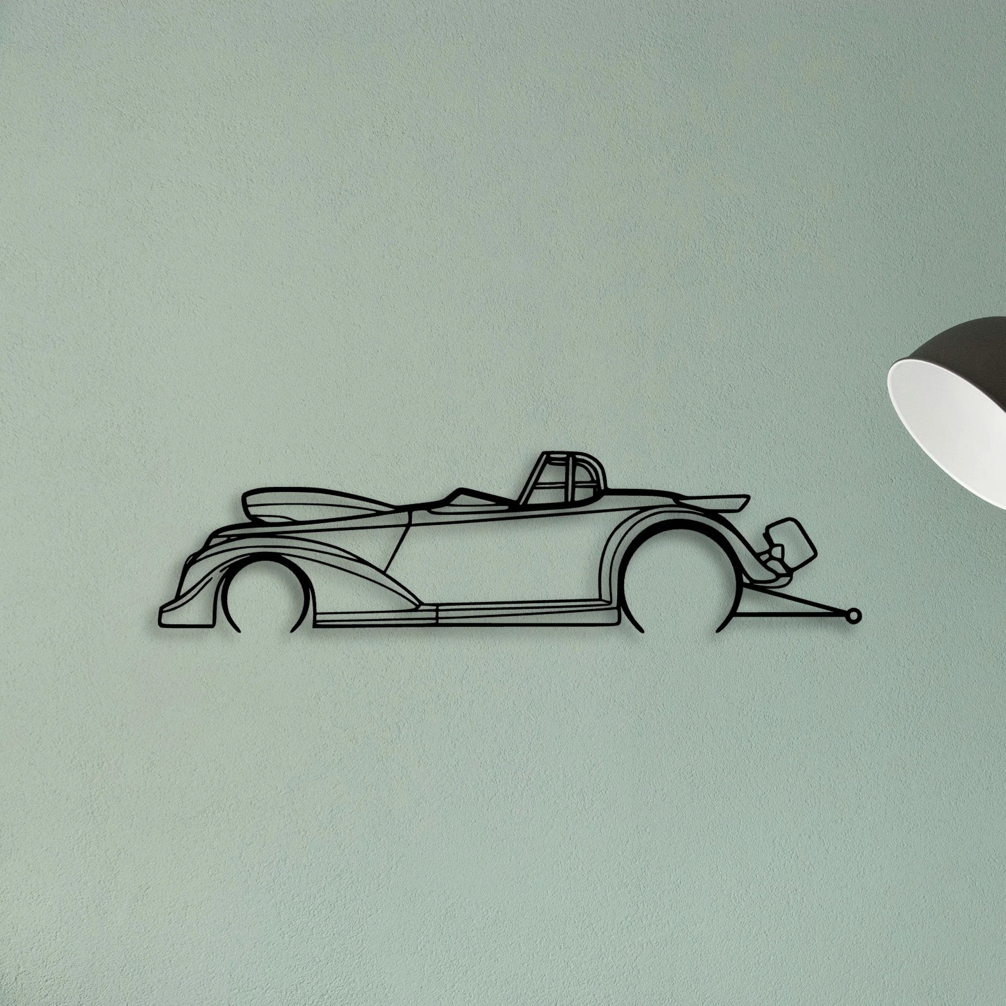 Drag 1937 Classic Silhouette Metal Wall Art - Tinvibe