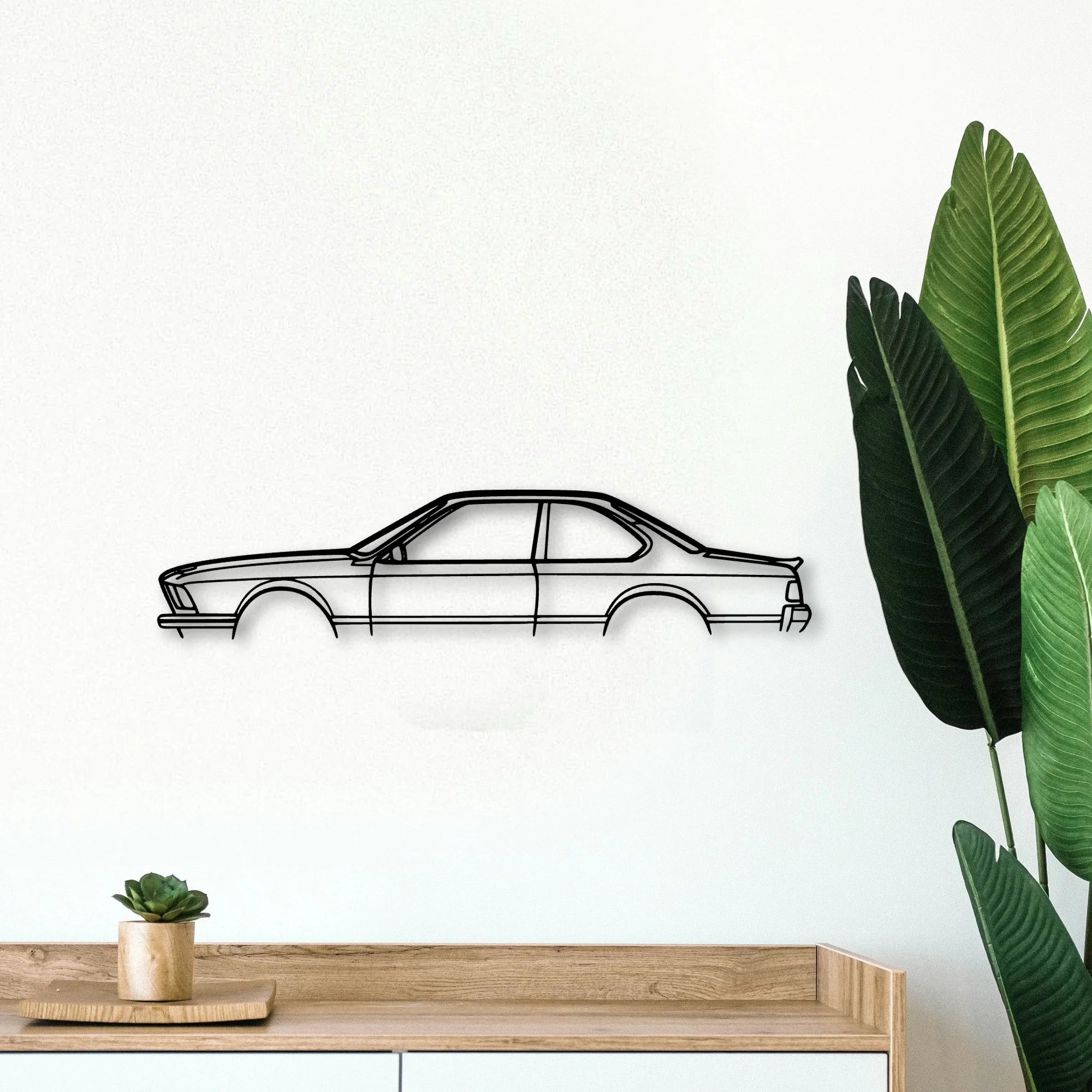 E24 635 CSI 1975 Classic Silhouette Metal Wall Art - Tinvibe