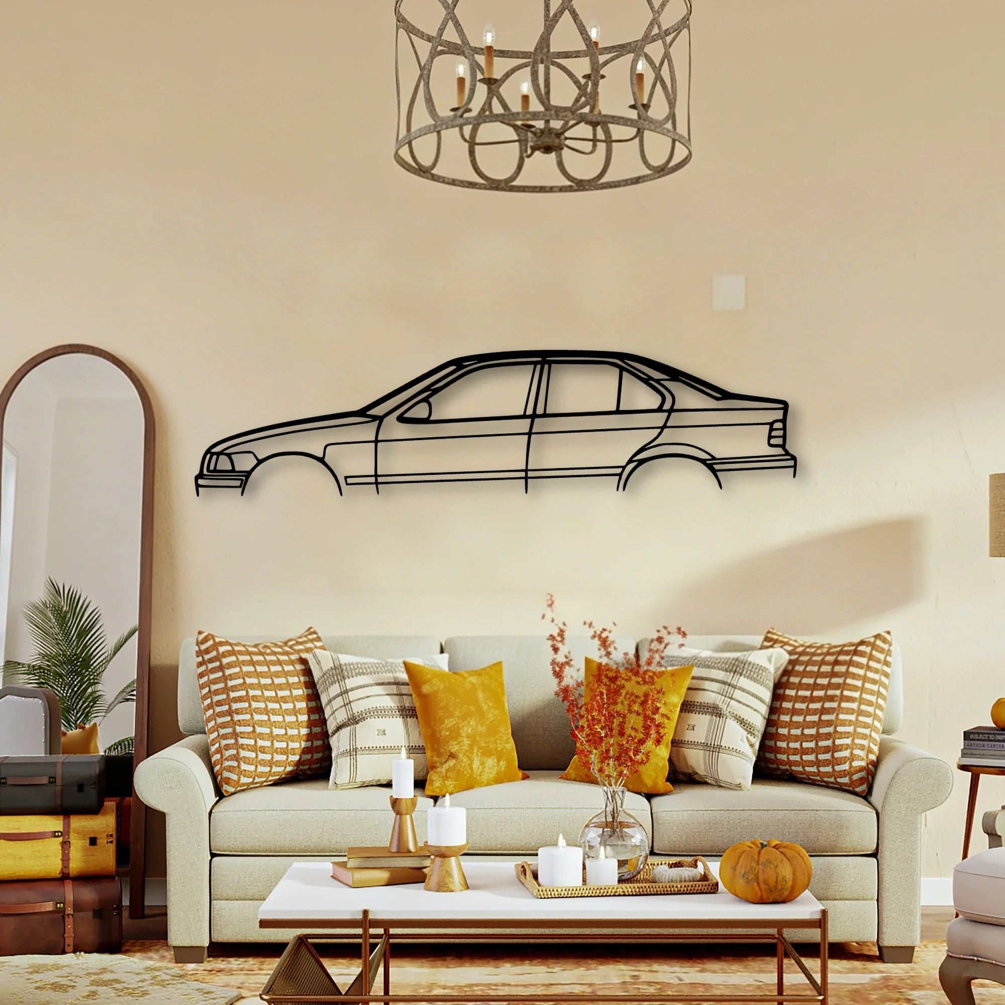 E36 M3 1998 Classic Silhouette Metal Wall Art - Tinvibe