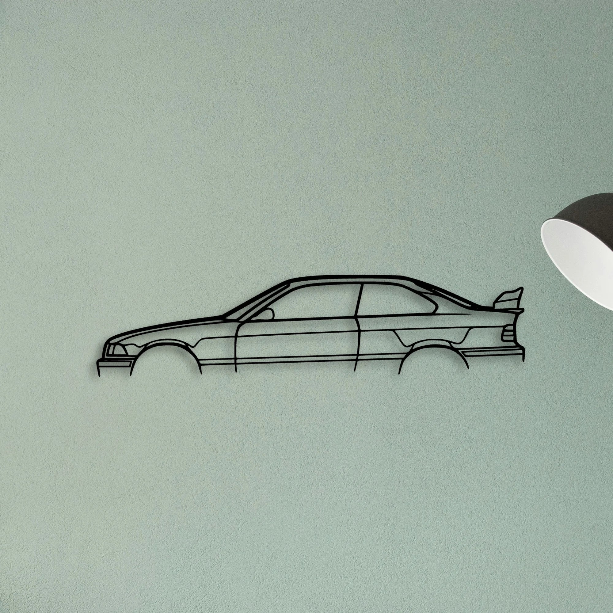 E36 M3 CS Classic Silhouette Metal Wall Art - Tinvibe