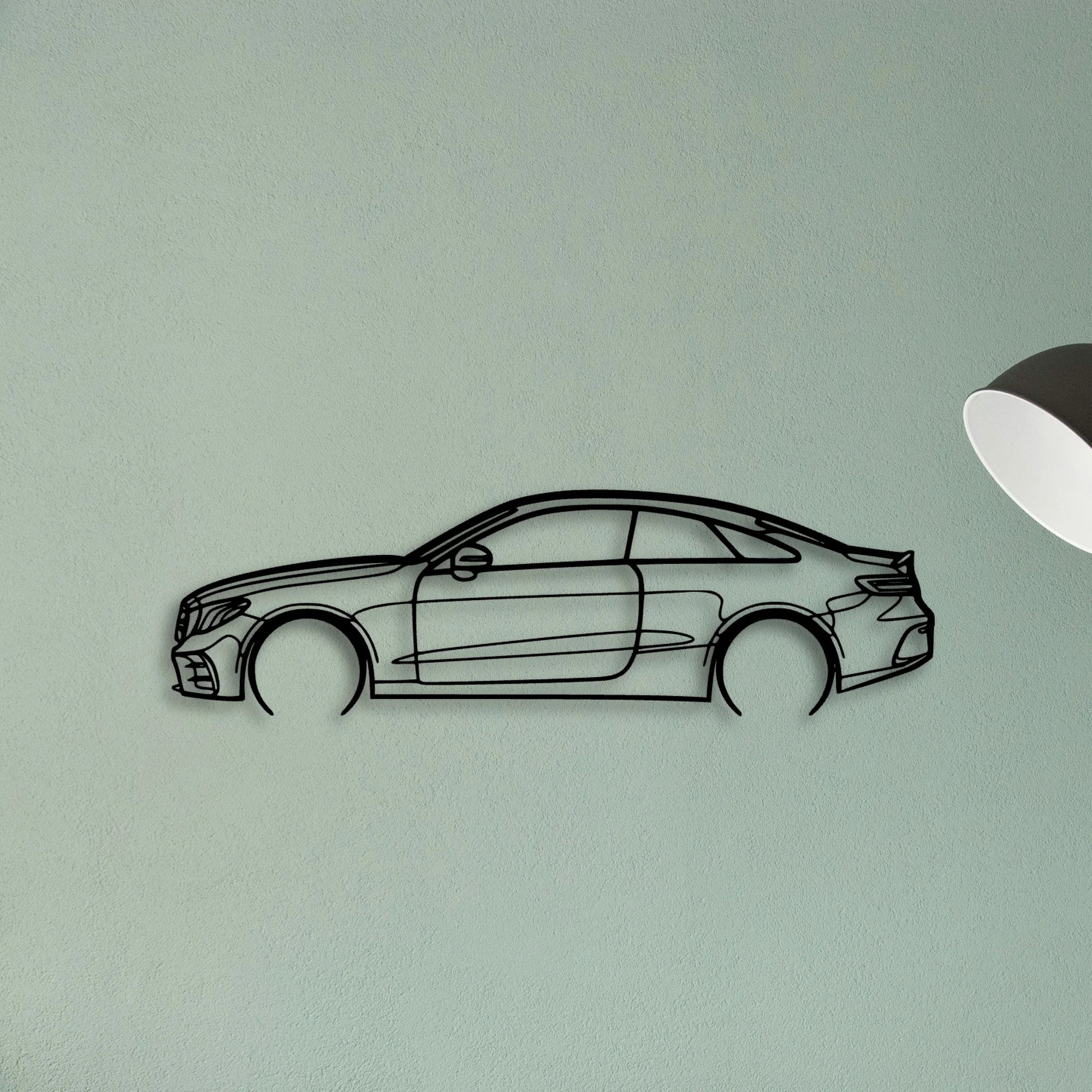 E53 AMG Coupe 2 Classic Silhouette Metal Wall Art - Tinvibe