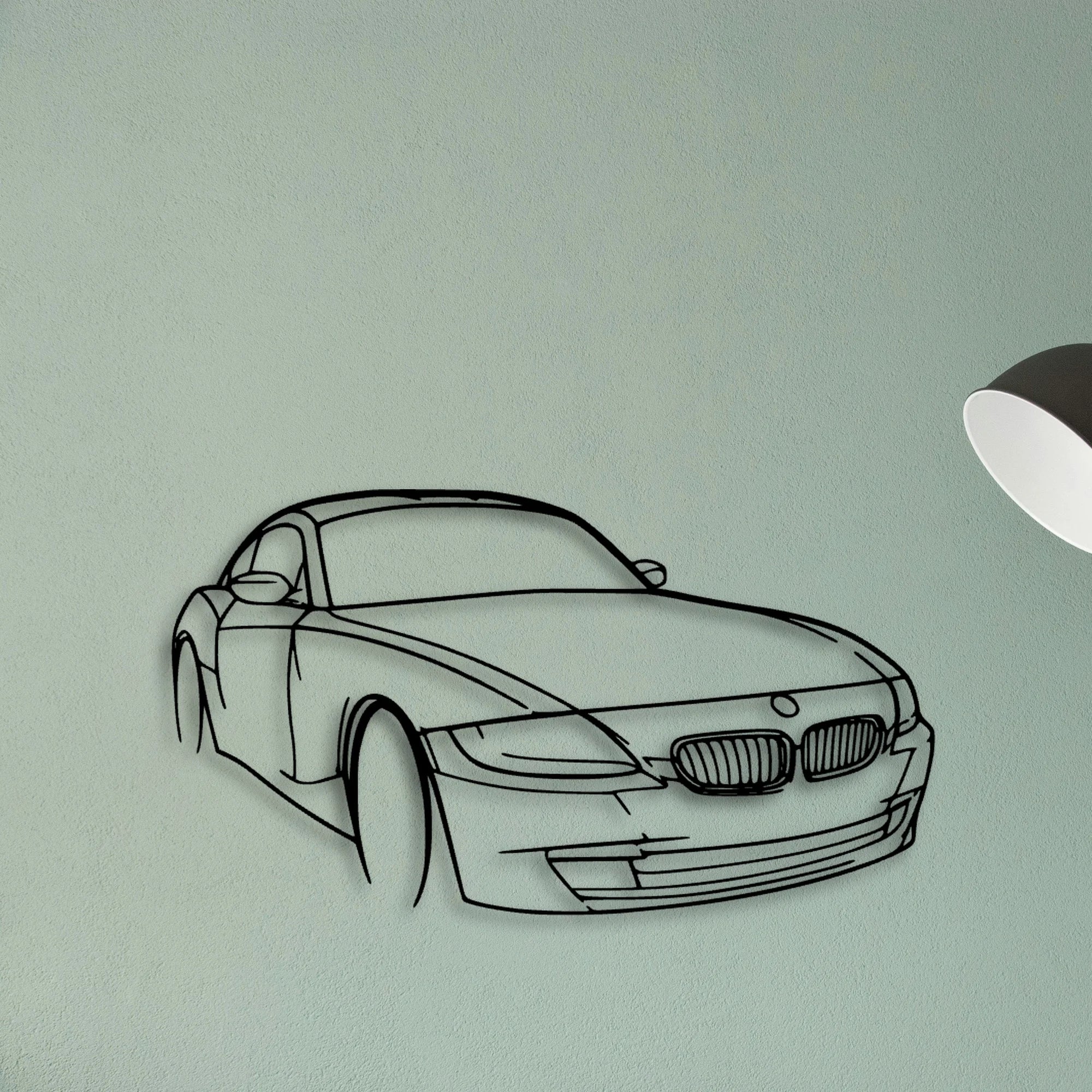 E86 Z4 Angle Classic Silhouette Metal Wall Art - Tinvibe