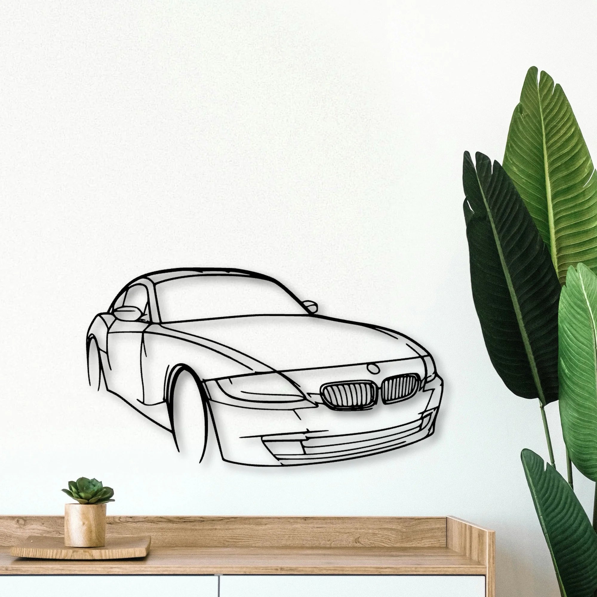 E86 Z4 Angle Classic Silhouette Metal Wall Art - Tinvibe