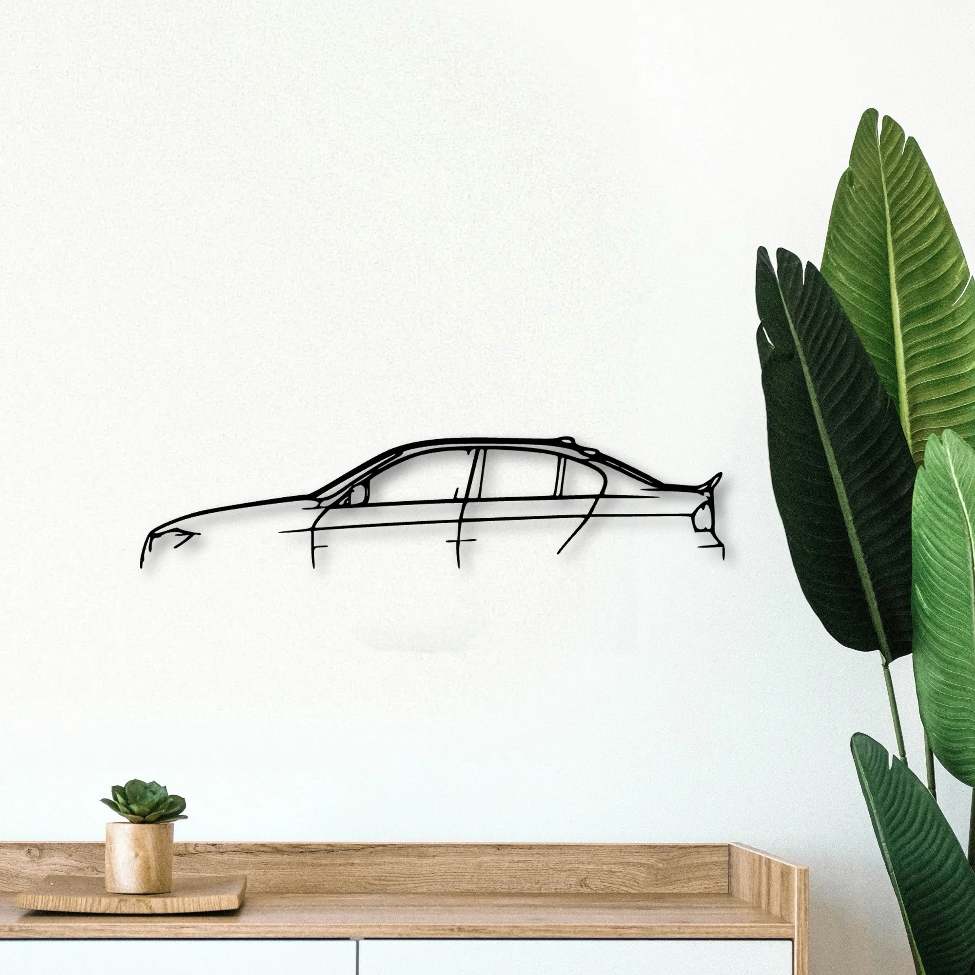 E90 2007 Classic Silhouette Metal Wall Art - Tinvibe