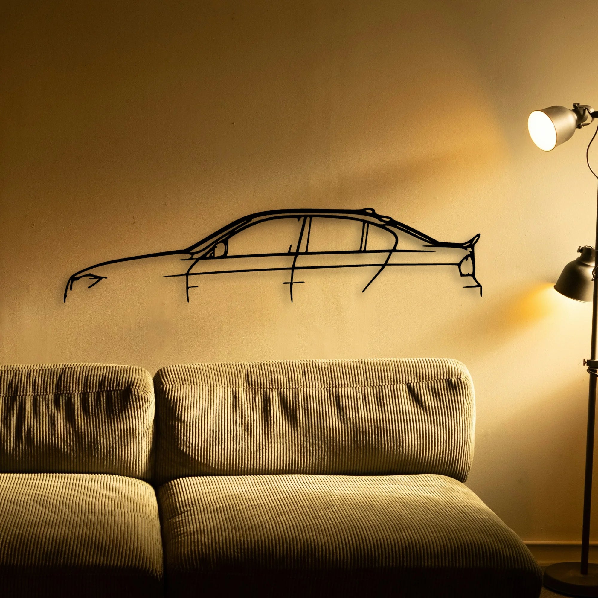 E90 2007 Classic Silhouette Metal Wall Art - Tinvibe