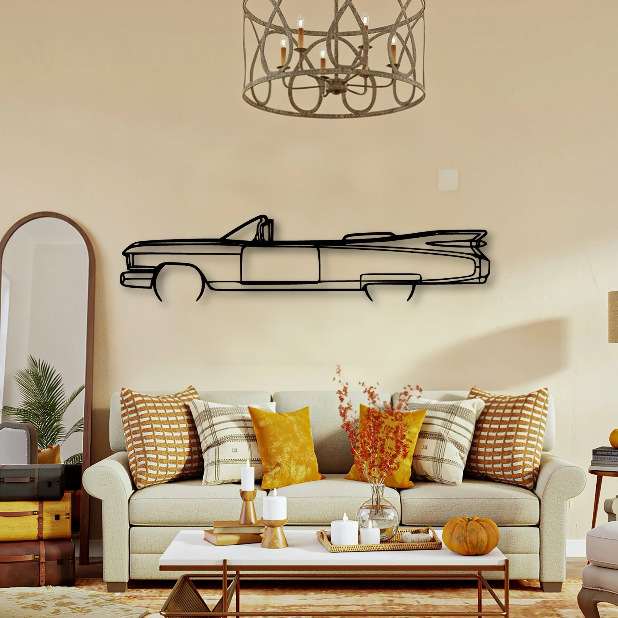 Eldo Biarritz 1959 Classic Silhouette Metal Wall Art - Tinvibe