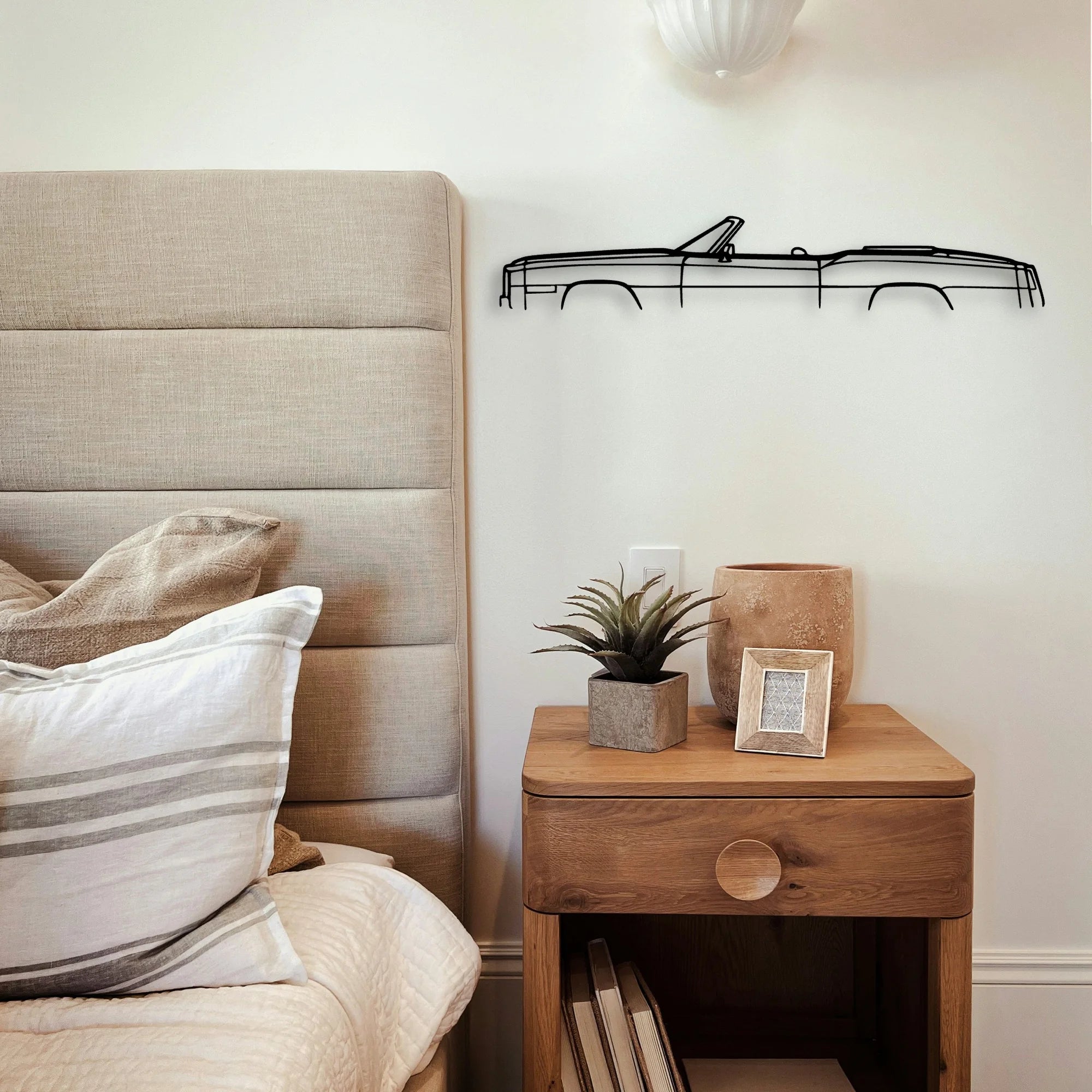 Eldo Convertible 1975 Classic Silhouette Metal Wall Art - Tinvibe
