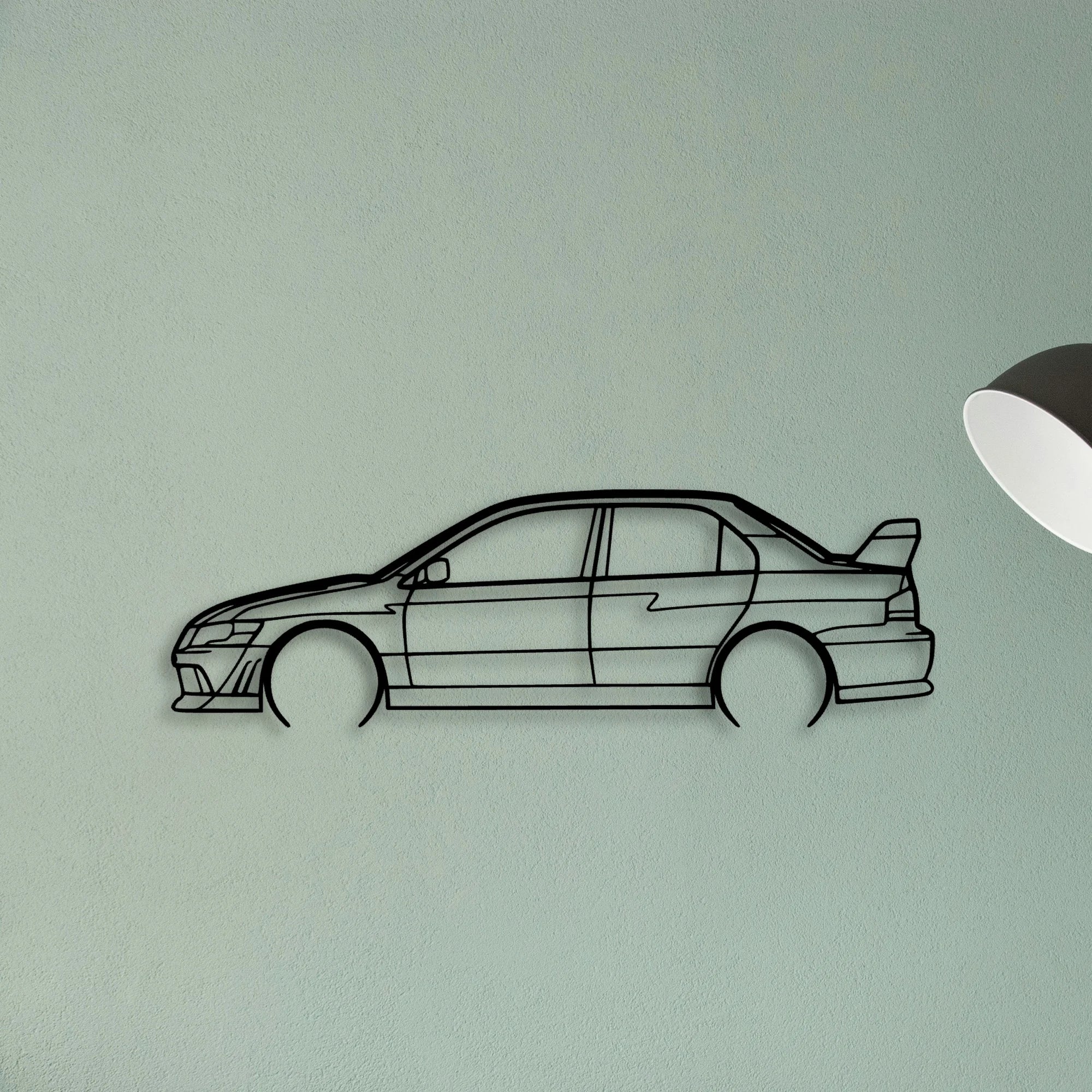 EVO 7 RS2 Classic Silhouette Metal Wall Art - Tinvibe