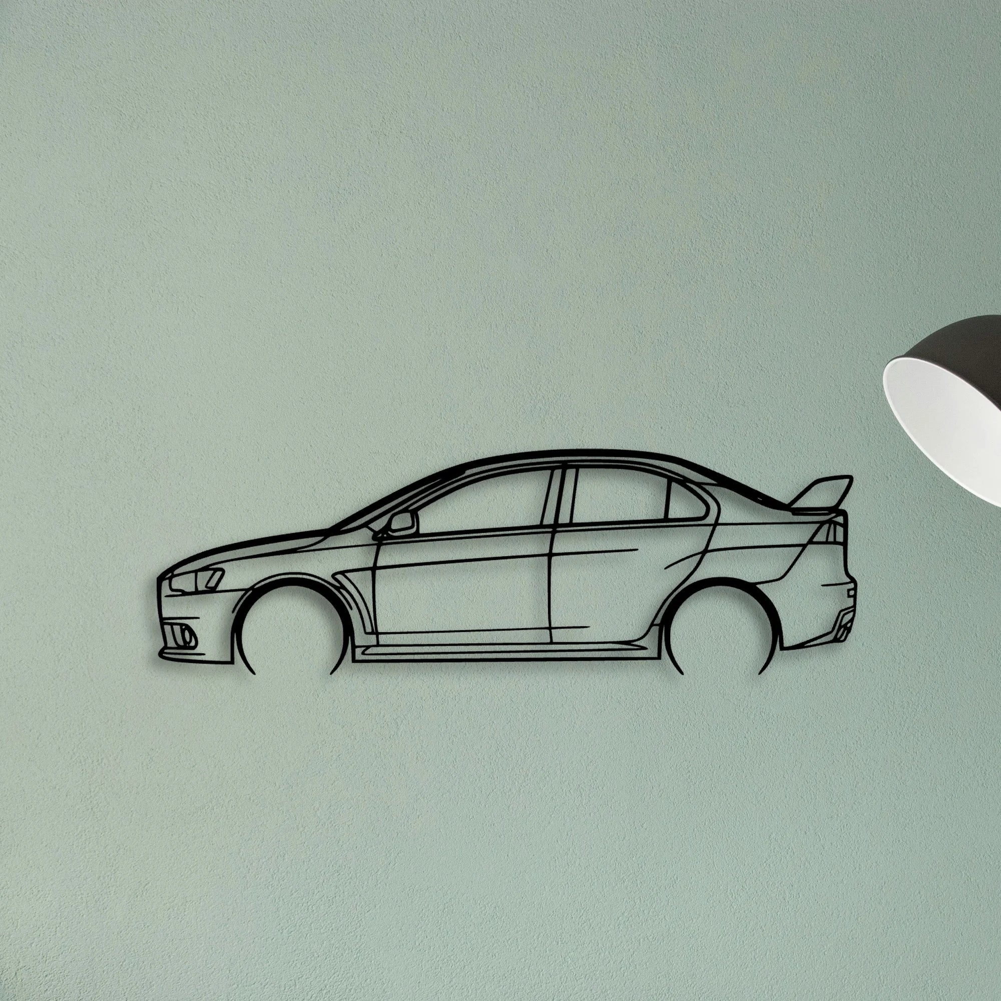 EVO X 2 Classic Silhouette Metal Wall Art - Tinvibe