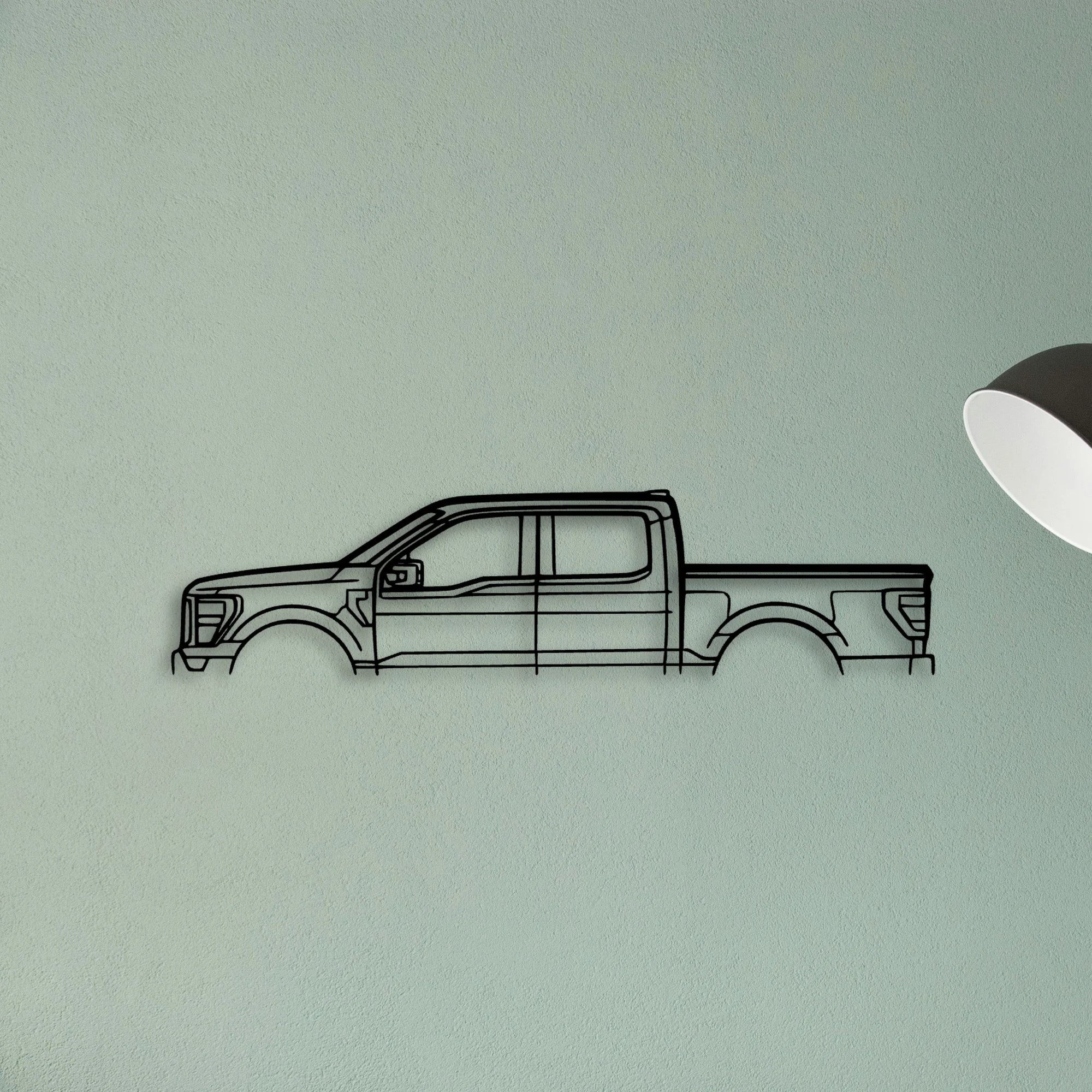 F 150 Tremor 2022 Classic Silhouette Metal Wall Art - Tinvibe