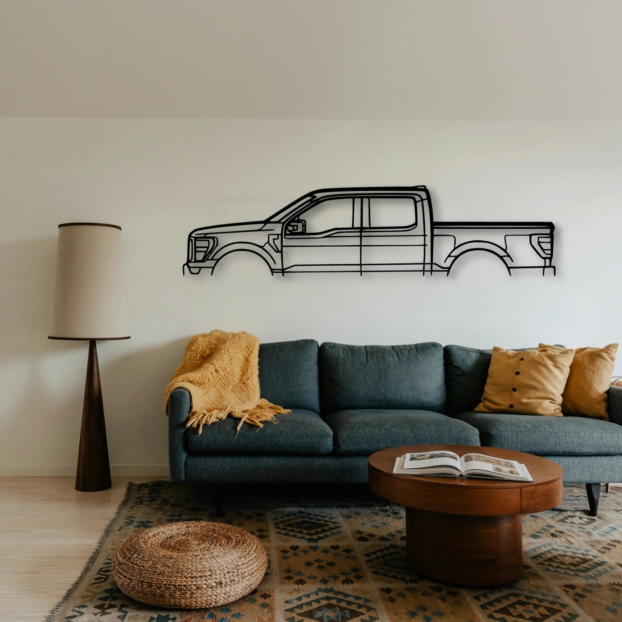 F 150 Tremor 2022 Classic Silhouette Metal Wall Art - Tinvibe