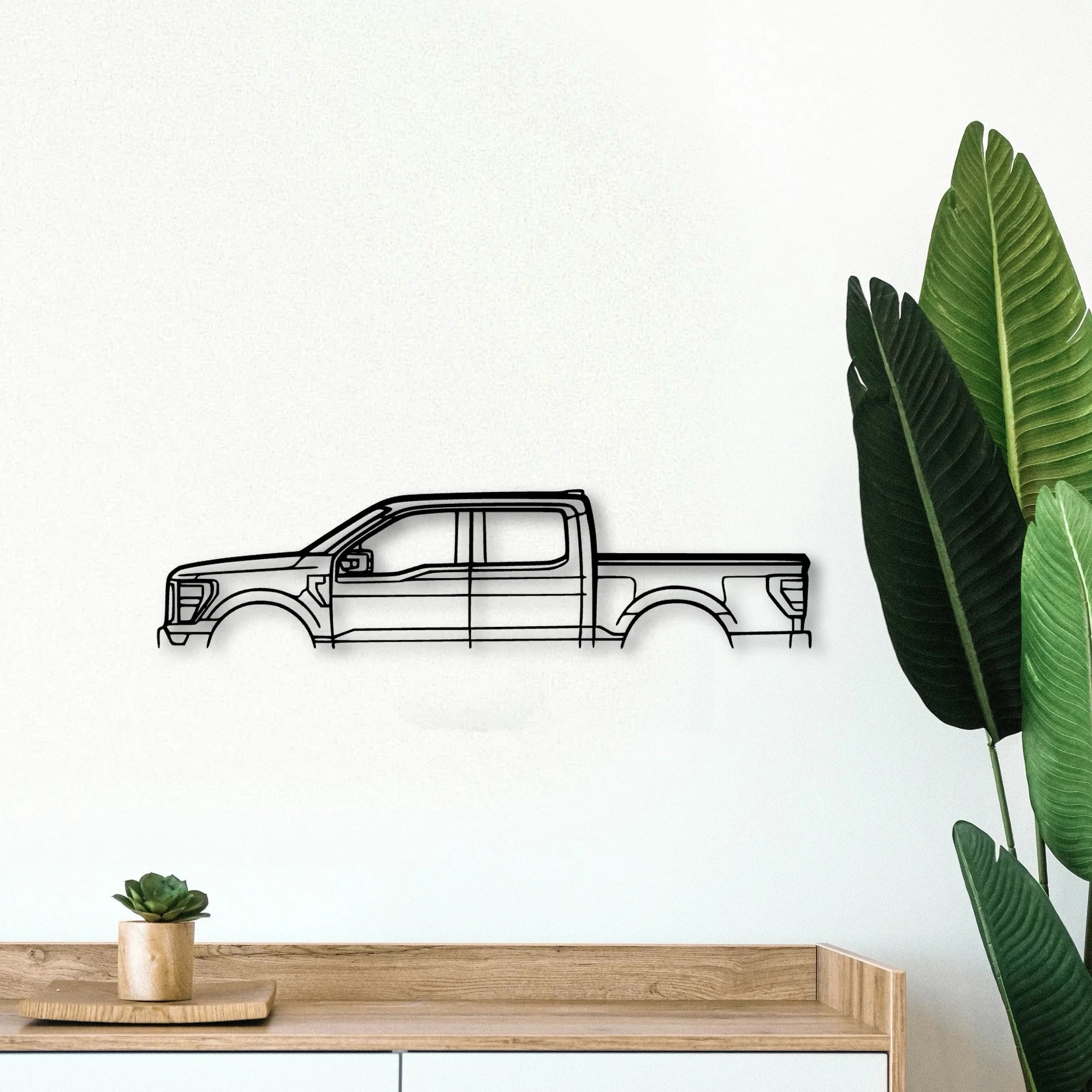 F 150 Tremor 2022 Classic Silhouette Metal Wall Art - Tinvibe