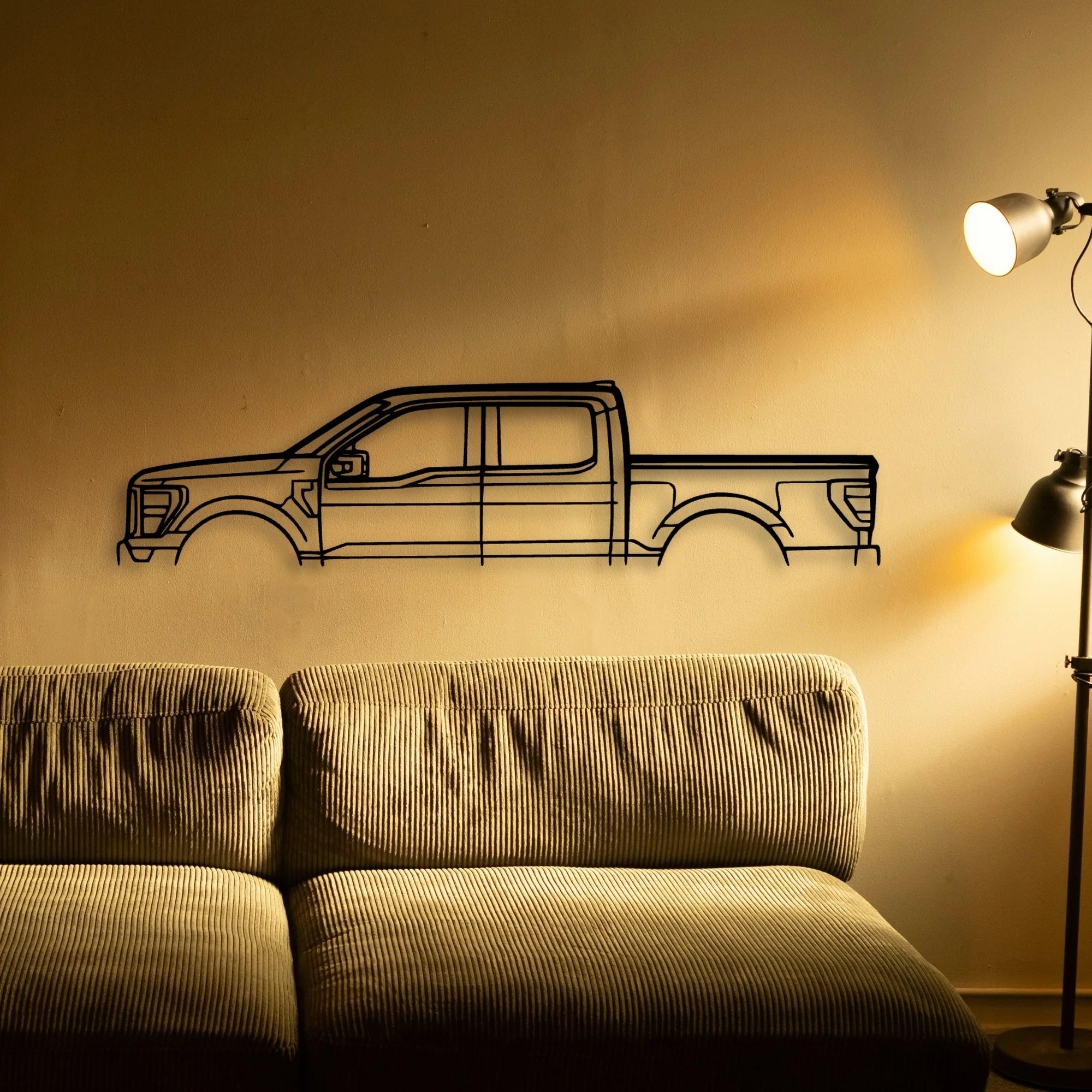 F 150 Tremor 2022 Classic Silhouette Metal Wall Art - Tinvibe