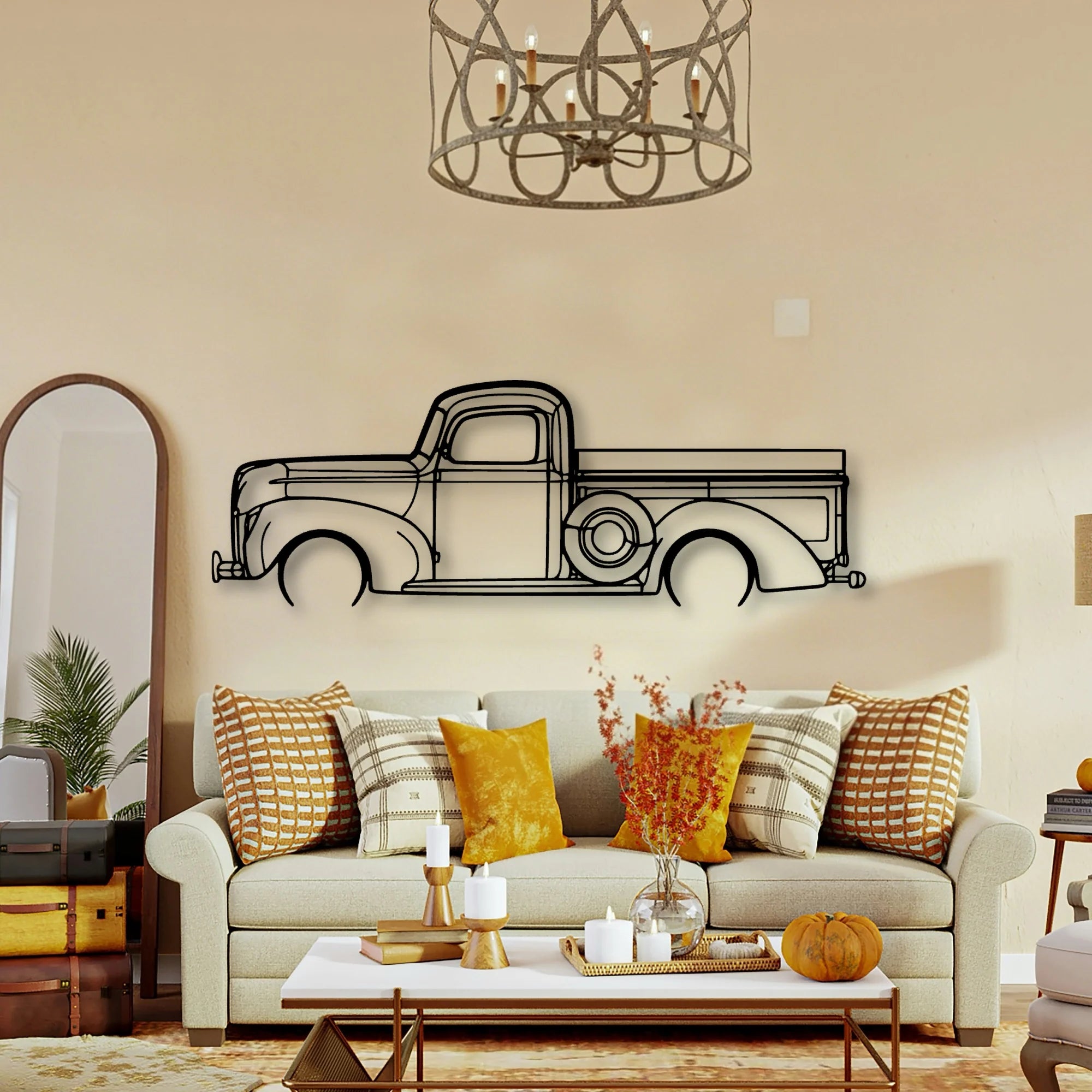 F100 1940 Classic Silhouette Metal Wall Art - Tinvibe