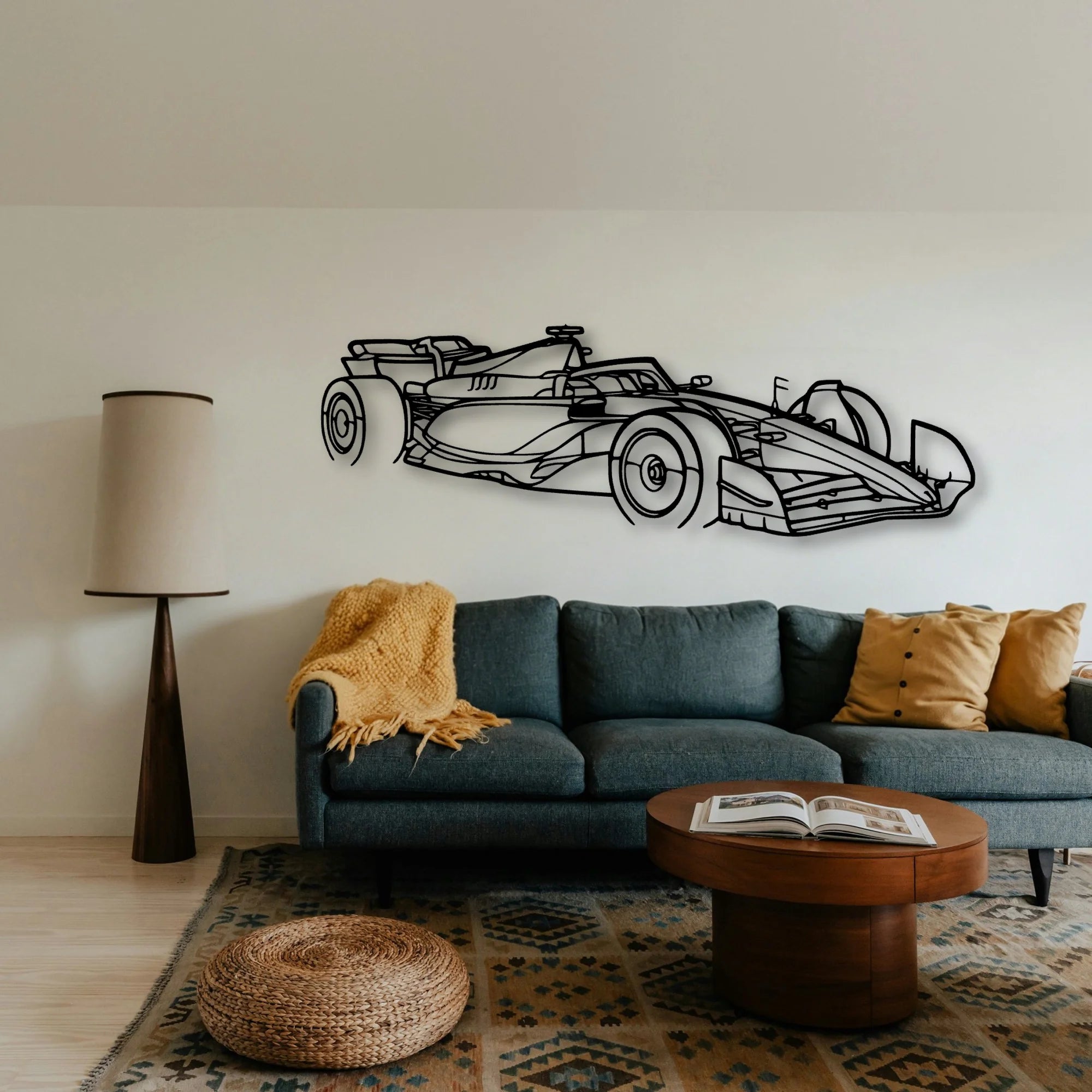 F1 2024 SF 24 Angle Classic Silhouette Metal Wall Art - Tinvibe