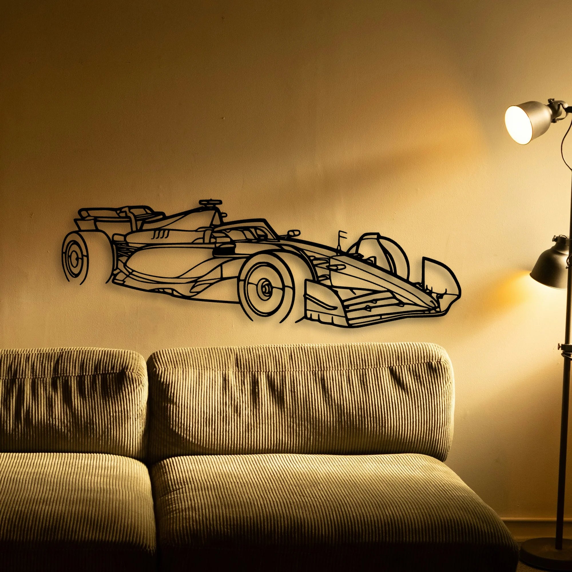 F1 2024 SF 24 Angle Classic Silhouette Metal Wall Art - Tinvibe