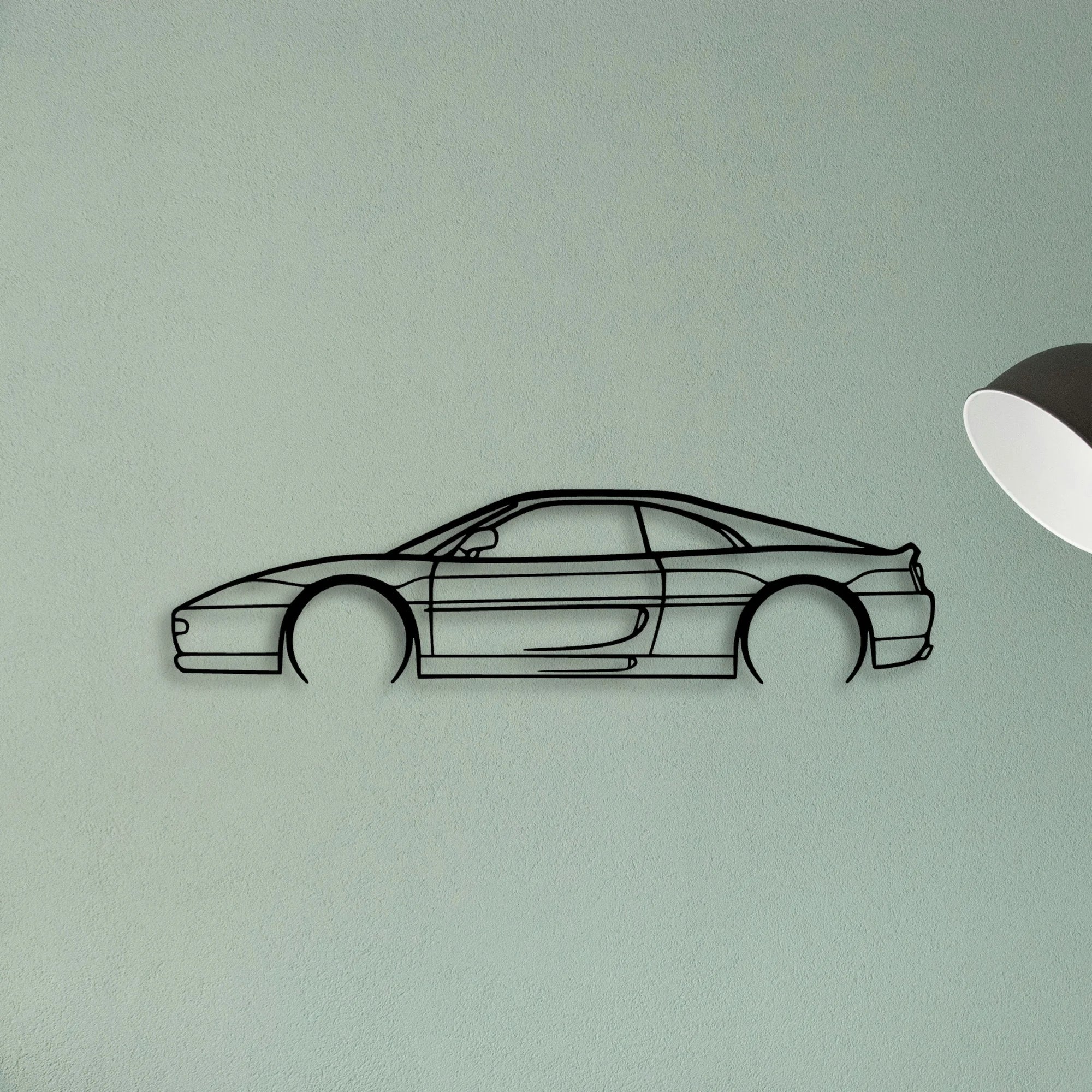 F355 Classic Silhouette Metal Wall Art - Tinvibe