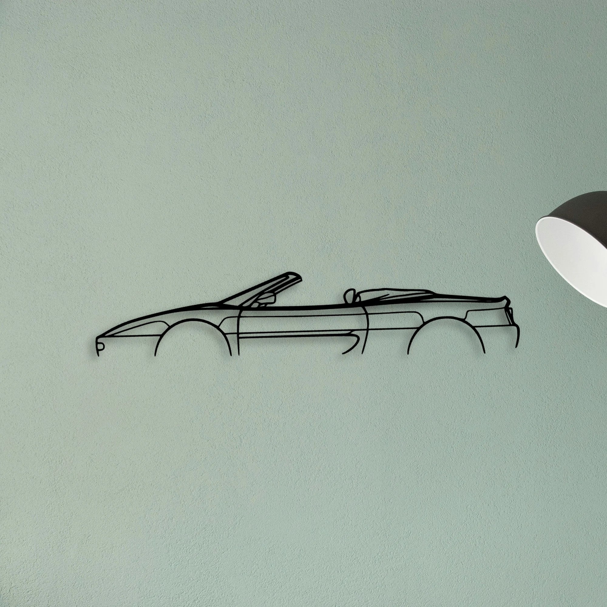 F355 Spider Classic Silhouette Metal Wall Art - Tinvibe