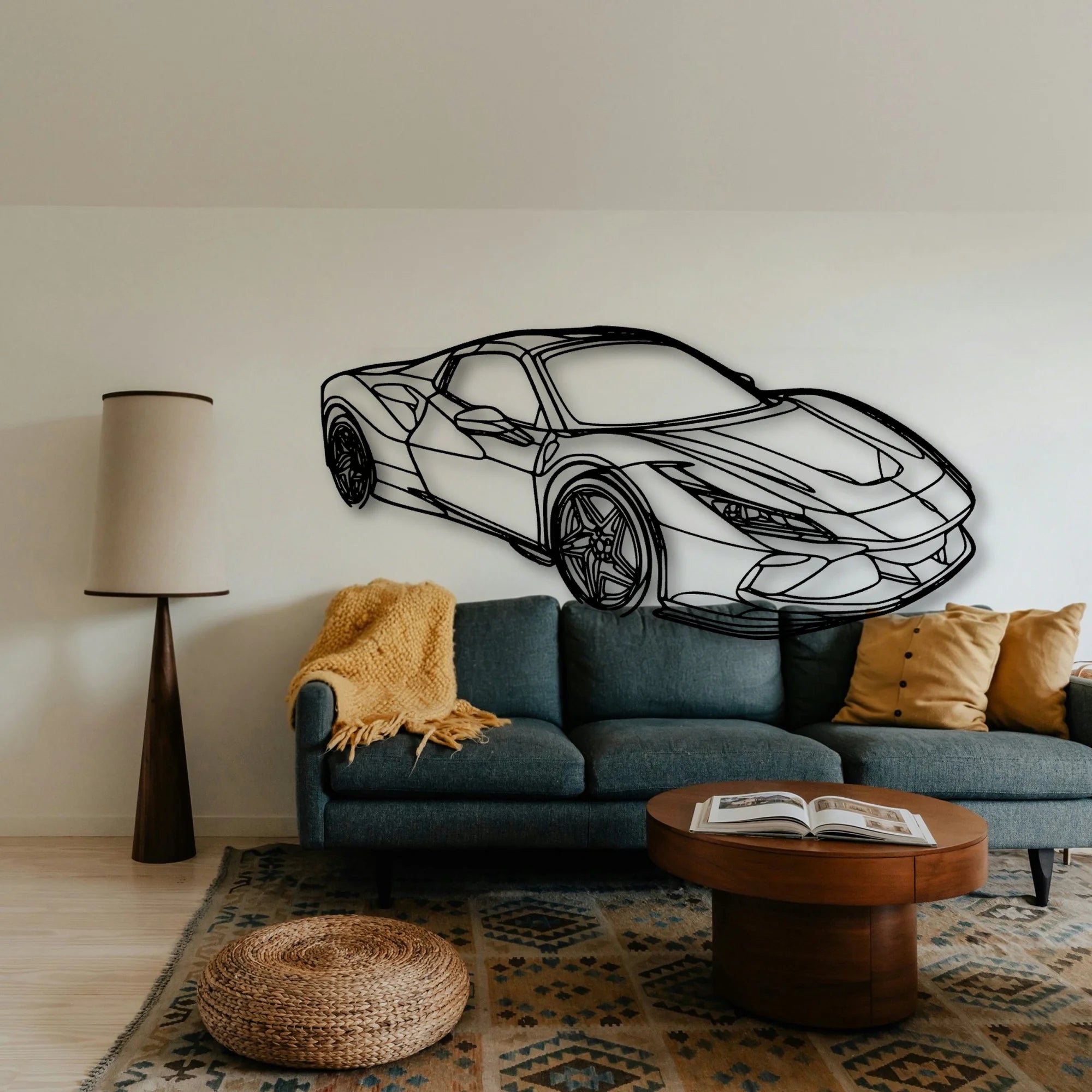F8 Tributo Angle Classic Silhouette Metal Wall Art - Tinvibe