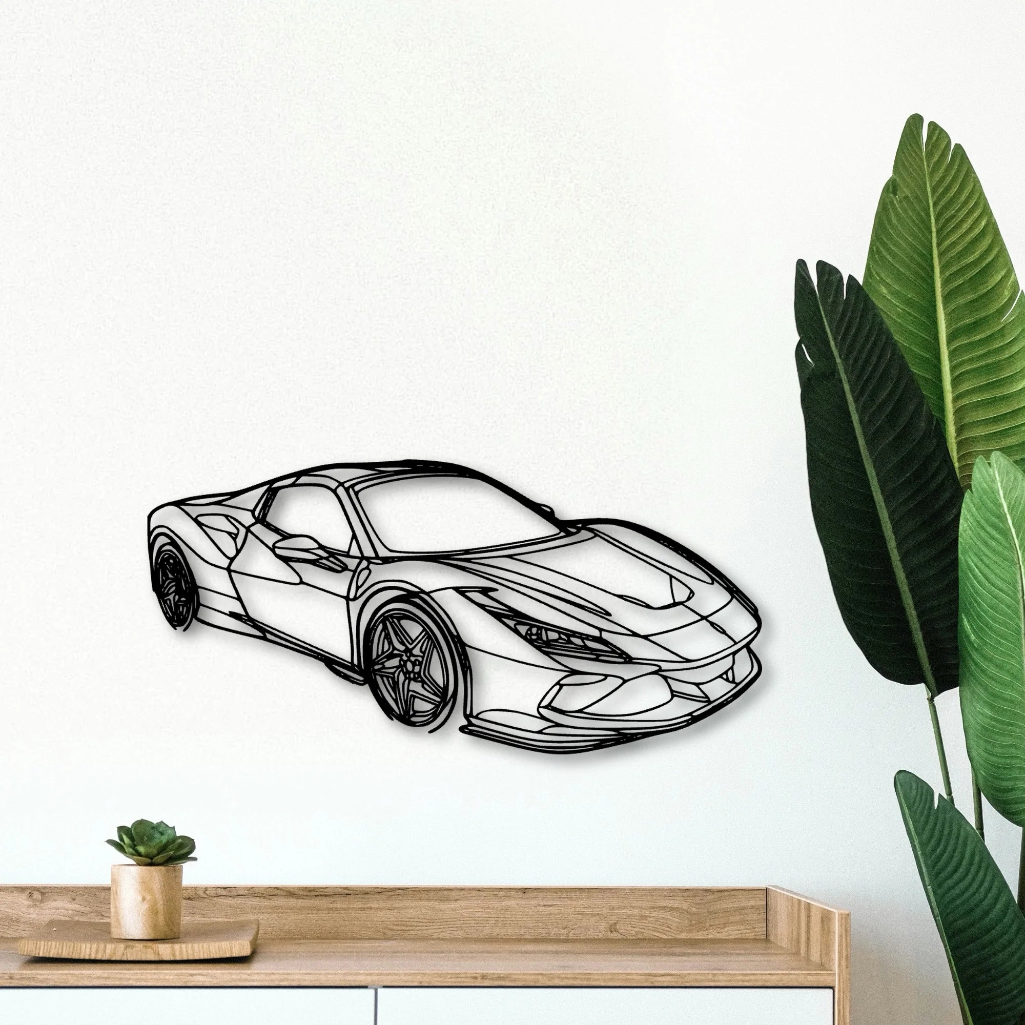 F8 Tributo Angle Classic Silhouette Metal Wall Art - Tinvibe