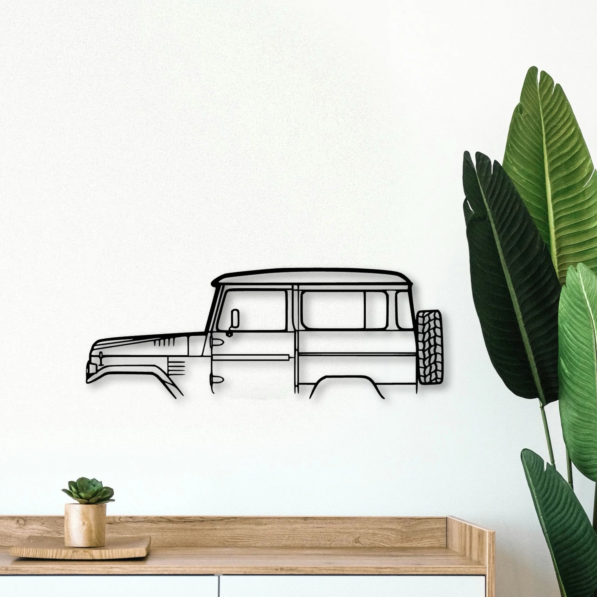 FJ40 1978 Classic Silhouette Metal Wall Art - Tinvibe