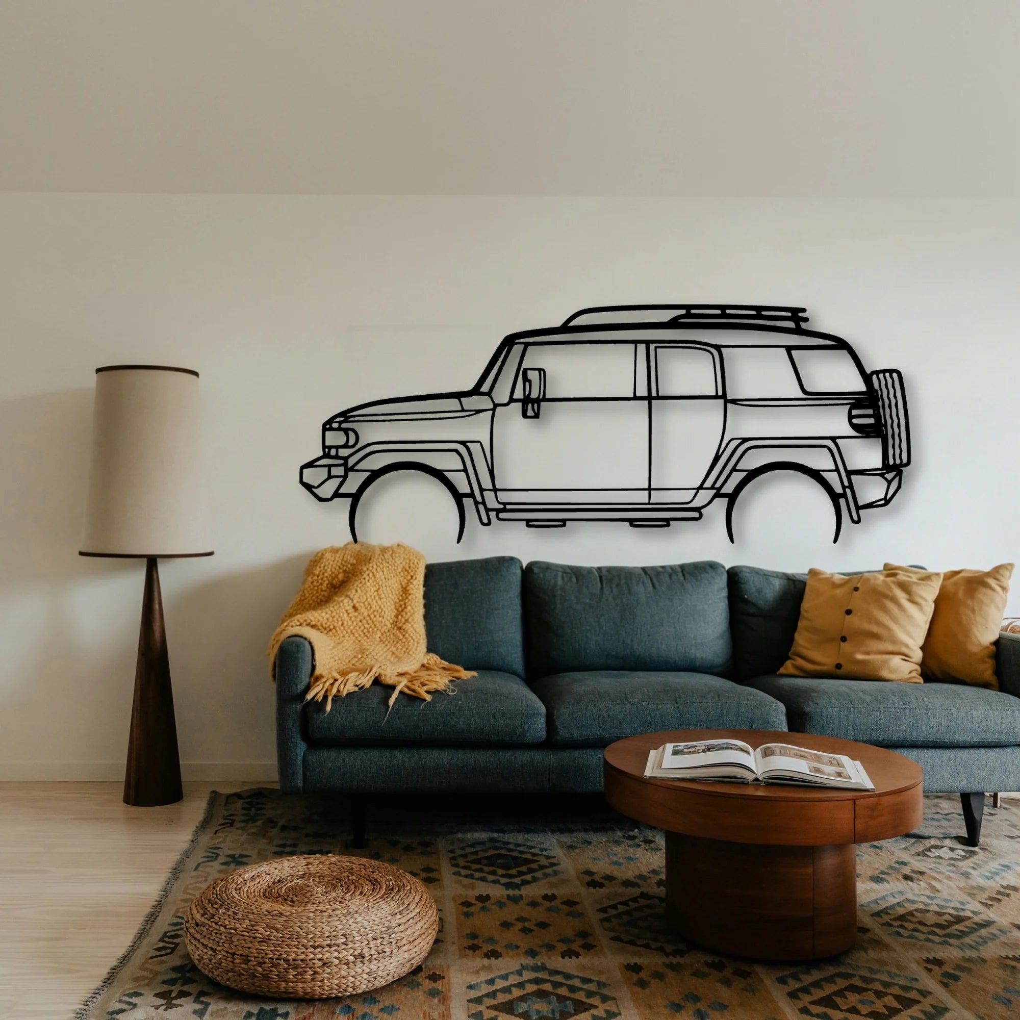 FJ Cruiser 2008 Classic Silhouette Metal Wall Art - Tinvibe