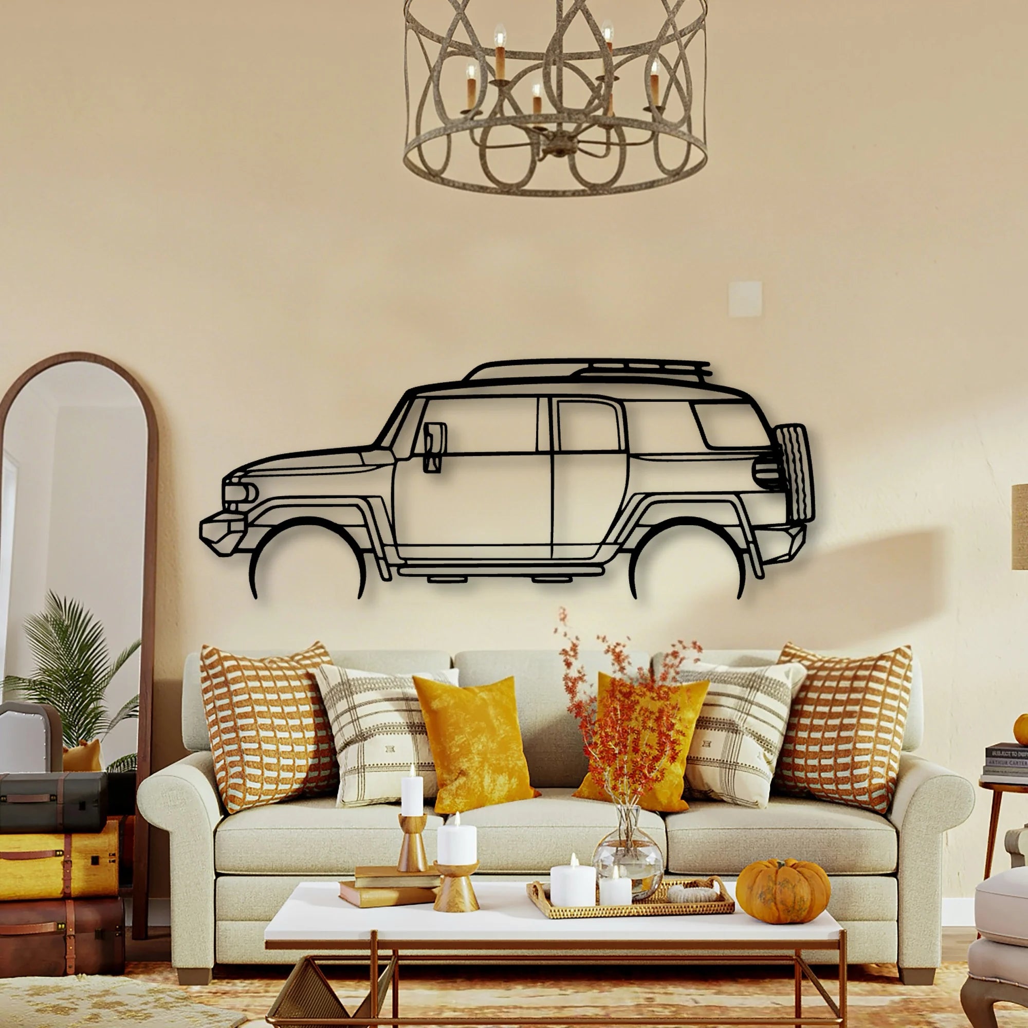 FJ Cruiser 2008 Classic Silhouette Metal Wall Art - Tinvibe