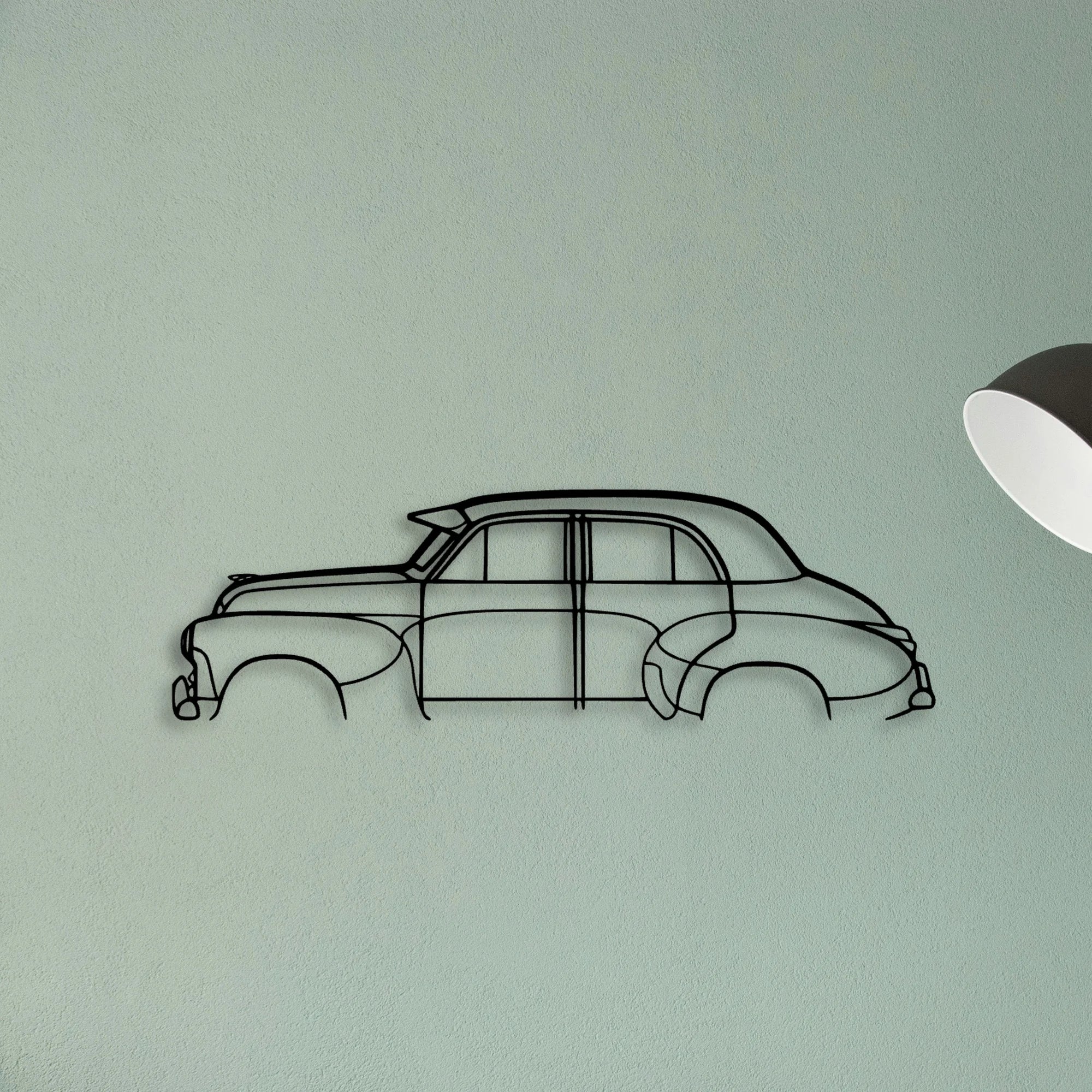 FJ Sedan 1956 Classic Silhouette Metal Wall Art - Tinvibe