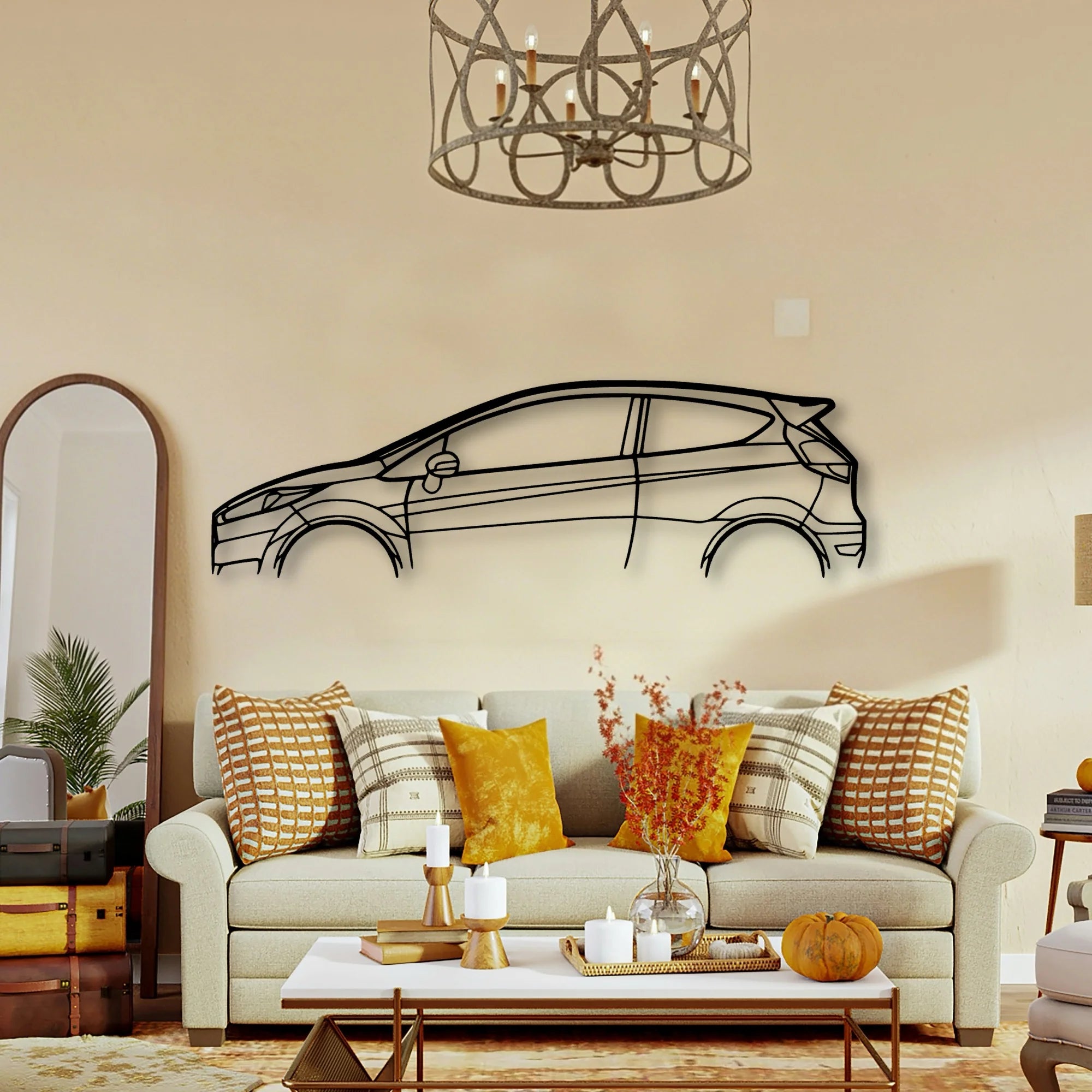 Fiesta MK7 Classic Silhouette Metal Wall Art - Tinvibe