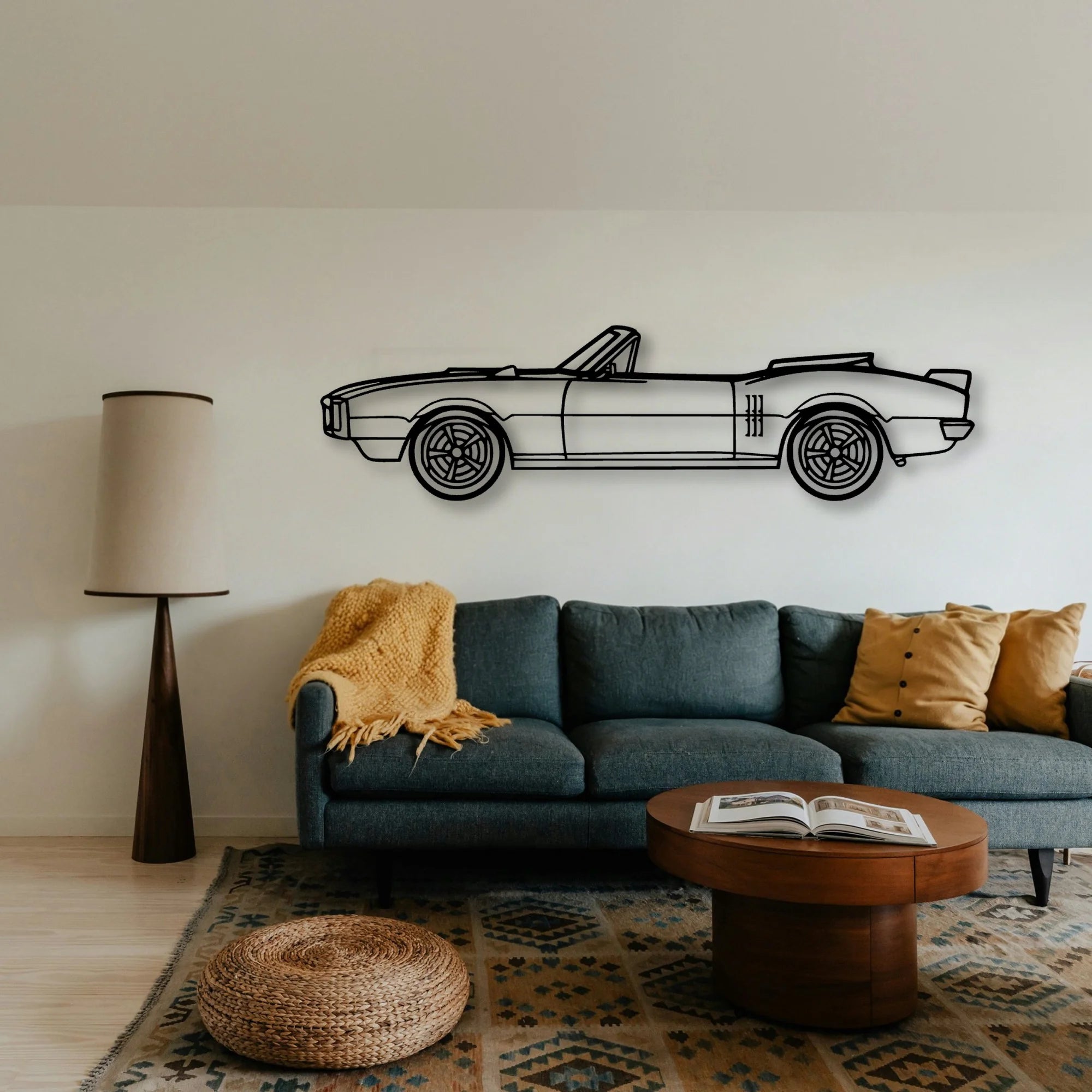 Firebird Convertible Classic Silhouette Metal Wall Art - Tinvibe