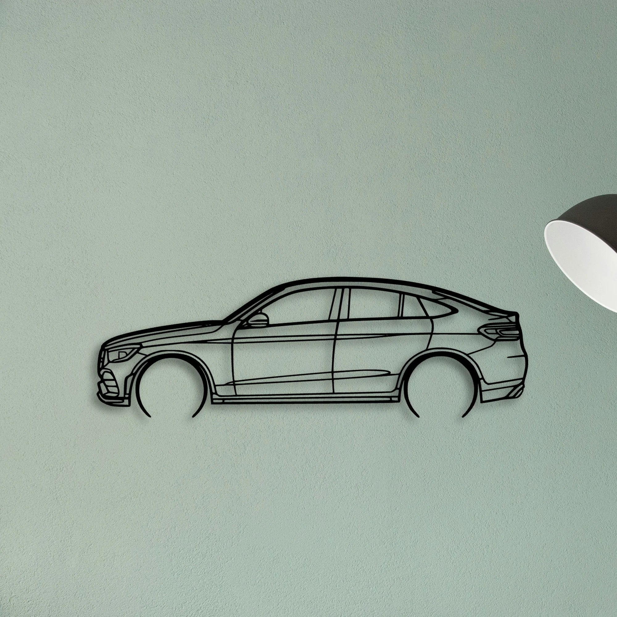 GLC Coupe Classic Silhouette Metal Wall Art - Tinvibe