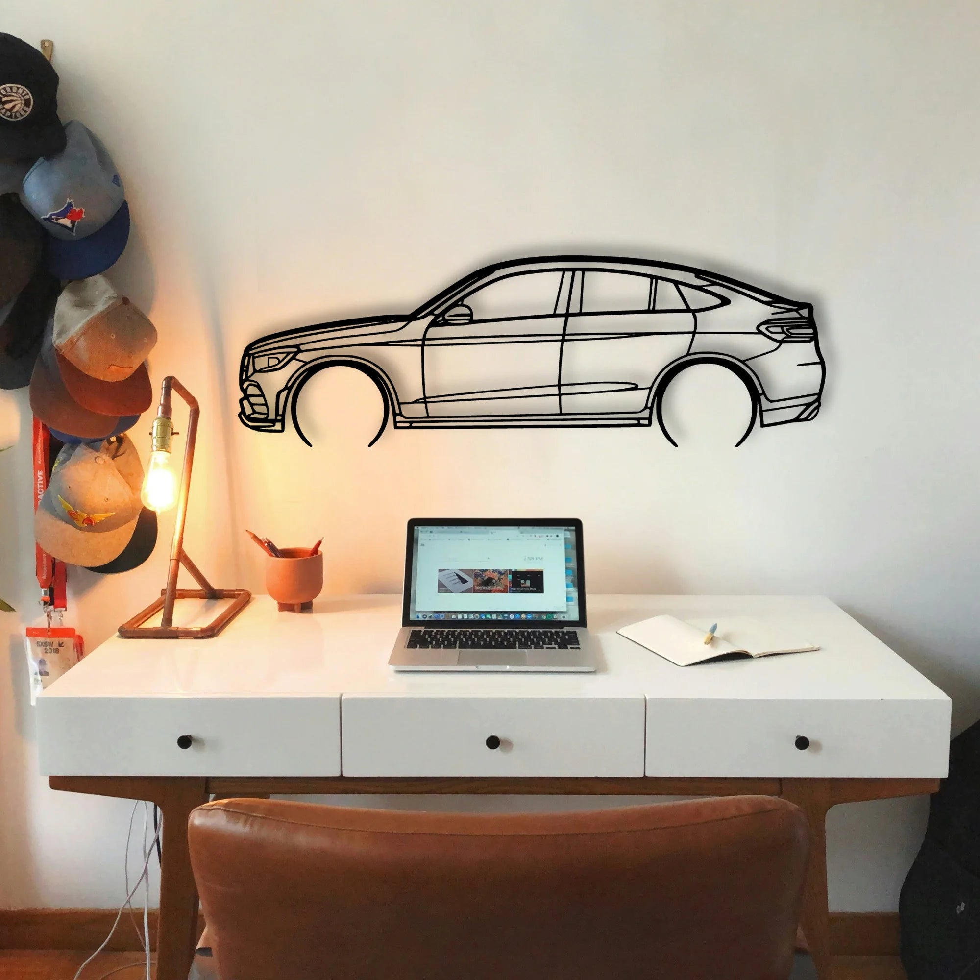 GLC Coupe Classic Silhouette Metal Wall Art - Tinvibe