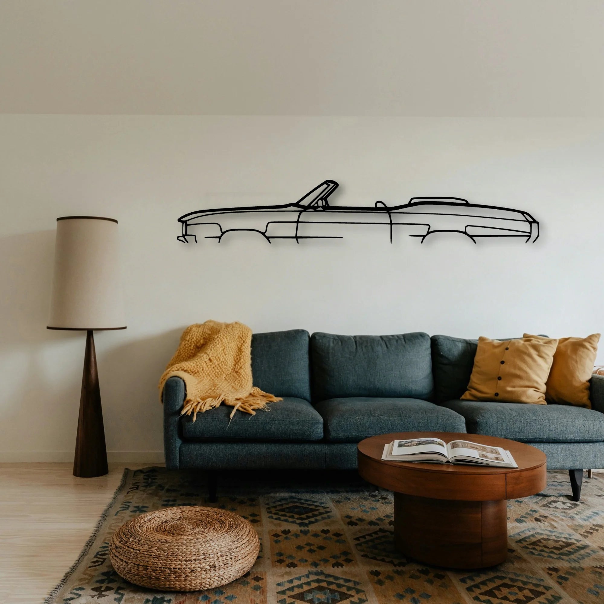 GS 1970 Cabrio Classic Silhouette Metal Wall Art - Tinvibe