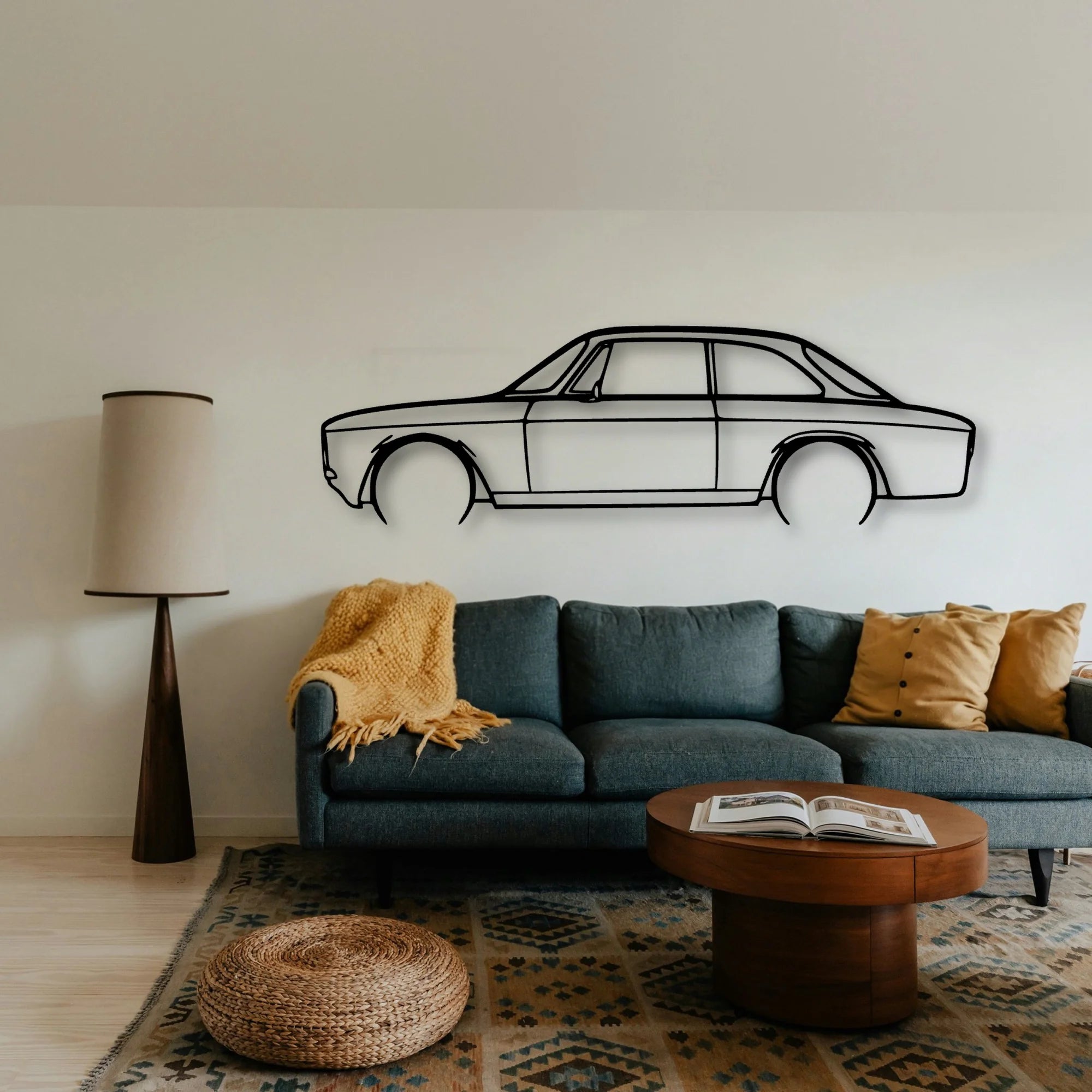 GT 1300 1971 Classic Silhouette Metal Wall Art - Tinvibe