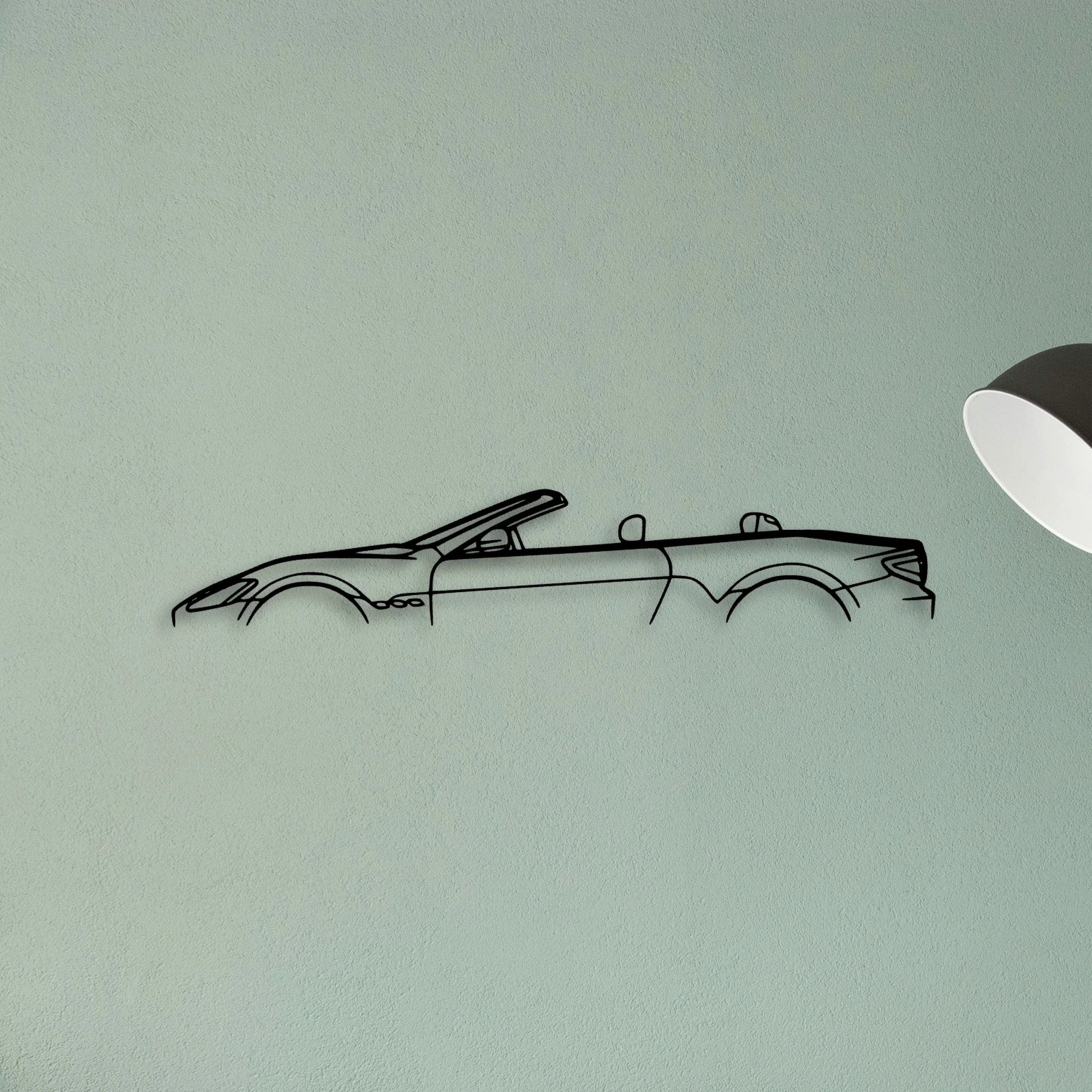 GT Convertible Classic Silhouette Metal Wall Art - Tinvibe