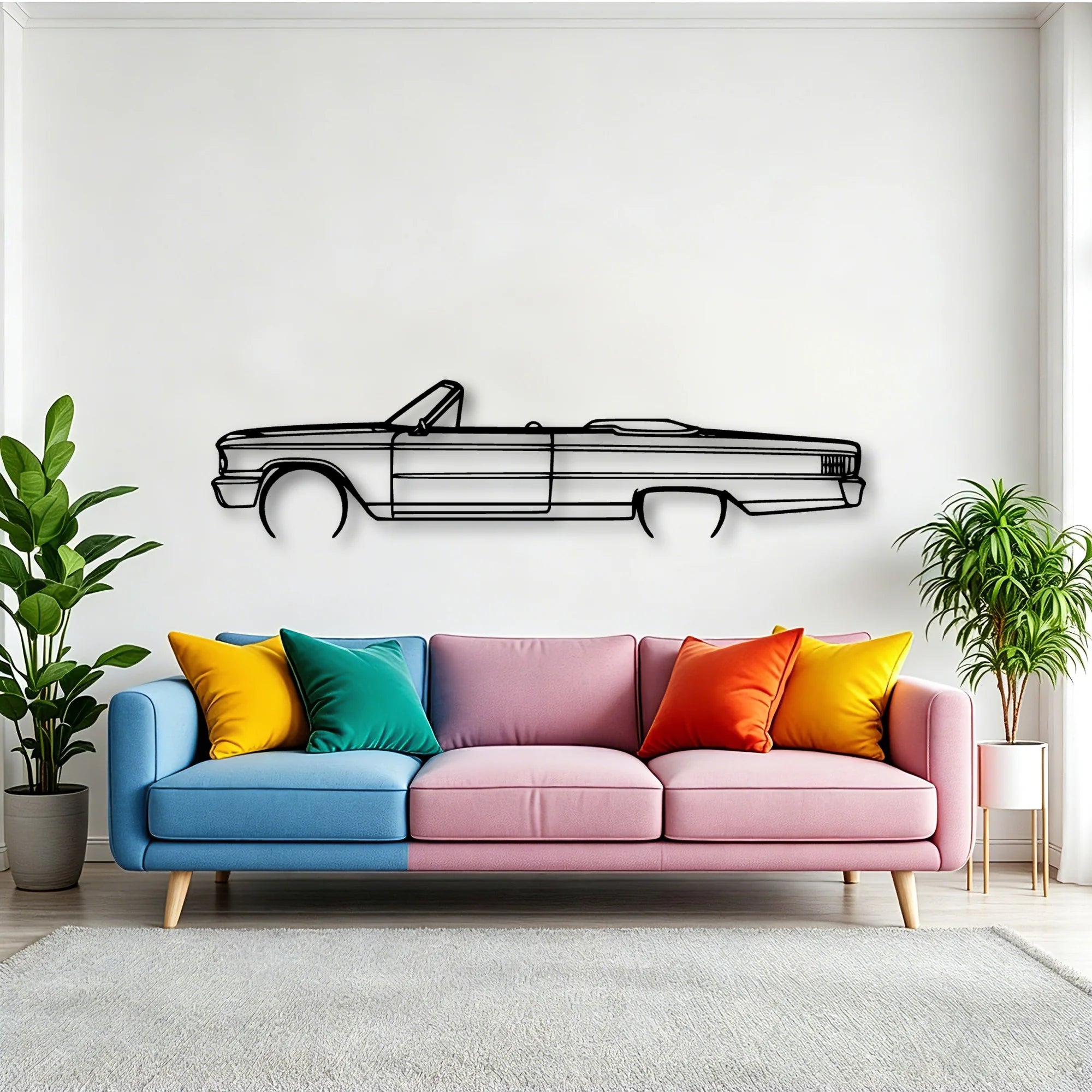 Galaxie 500 1963 Classic Silhouette Metal Wall Art - Tinvibe