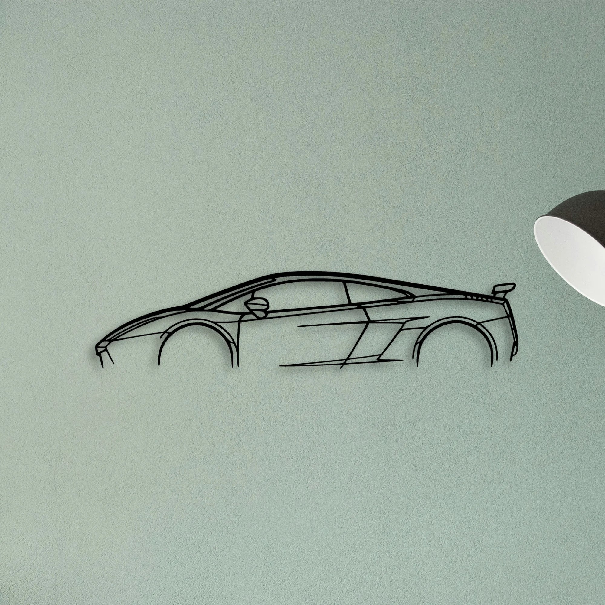 Gallardo Superleggera 2007 Classic Silhouette Metal Wall Art - Tinvibe
