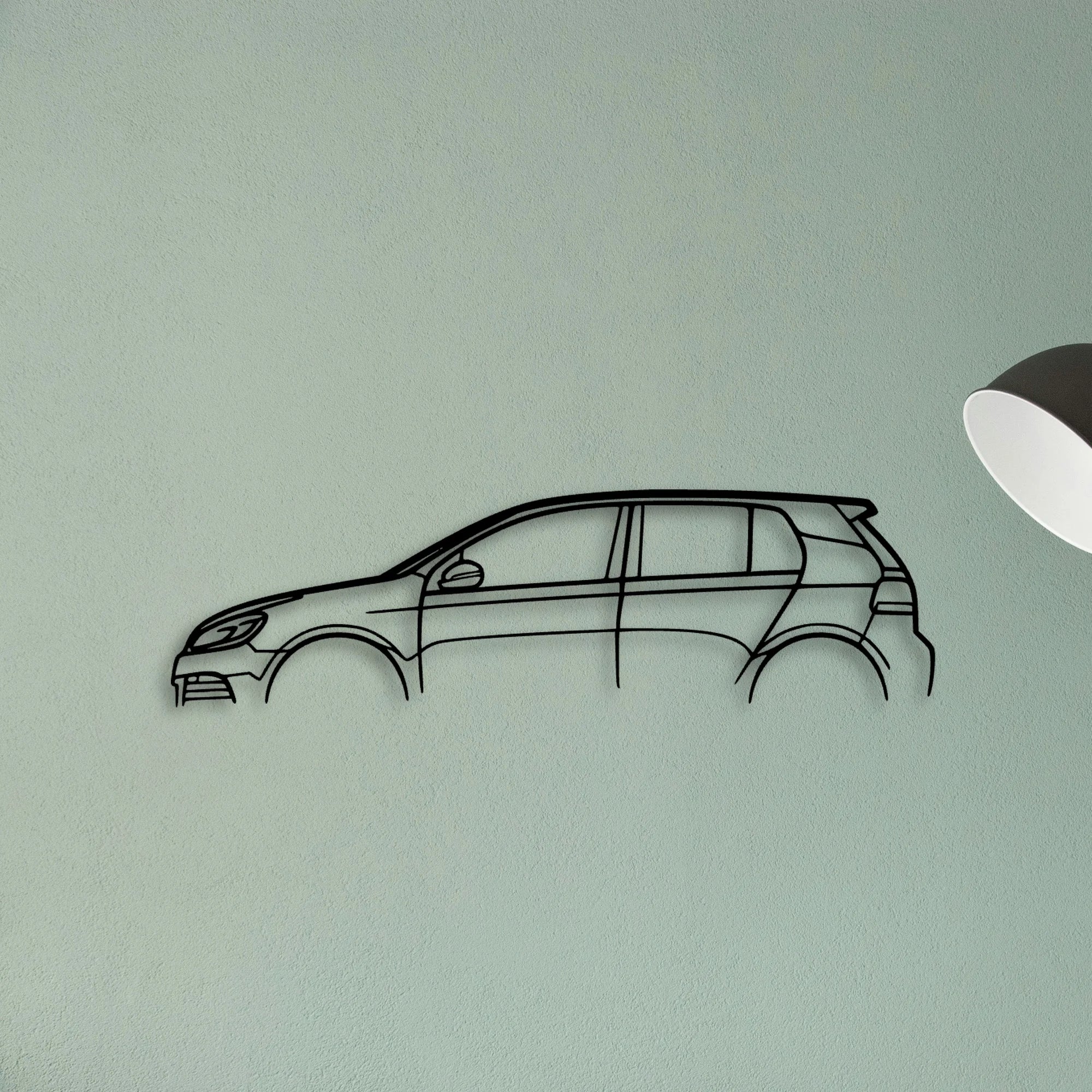 Golf 6 R 2 Classic Silhouette Metal Wall Art - Tinvibe