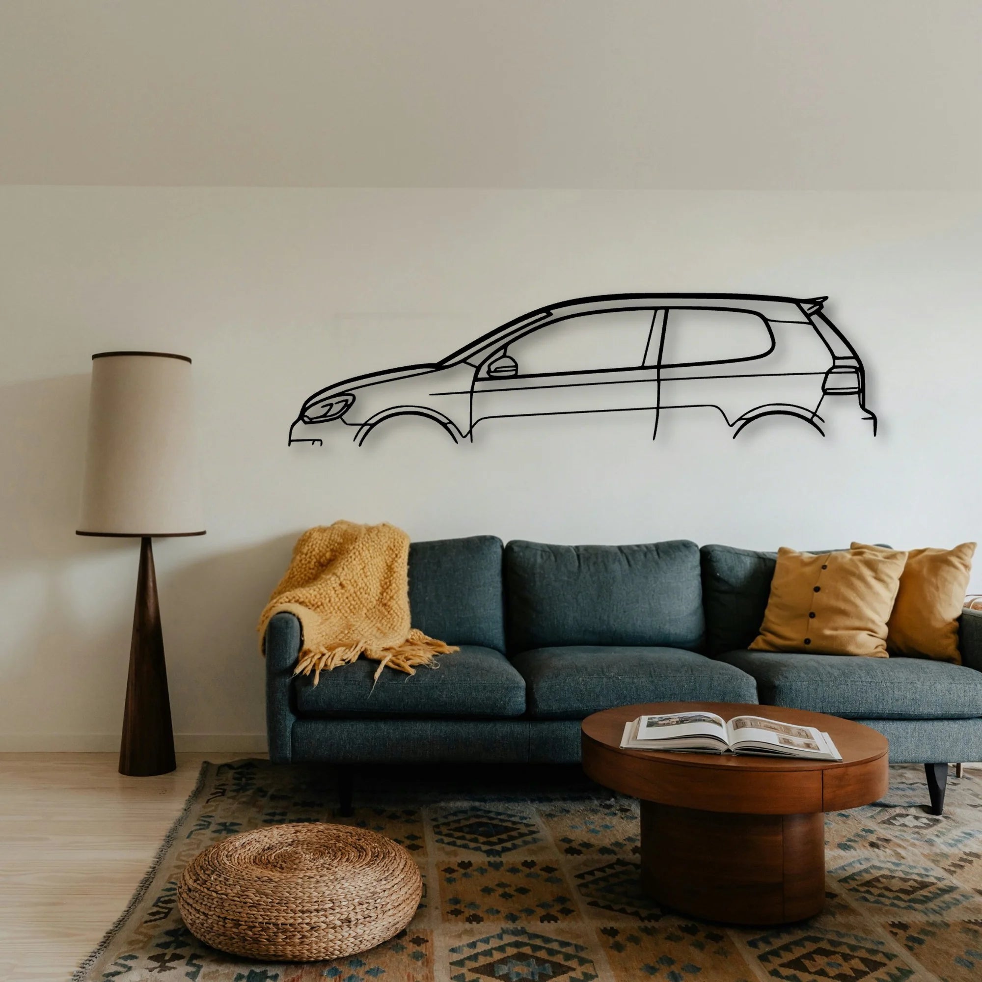Golf MK6 GTI Classic Silhouette Metal Wall Art - Tinvibe